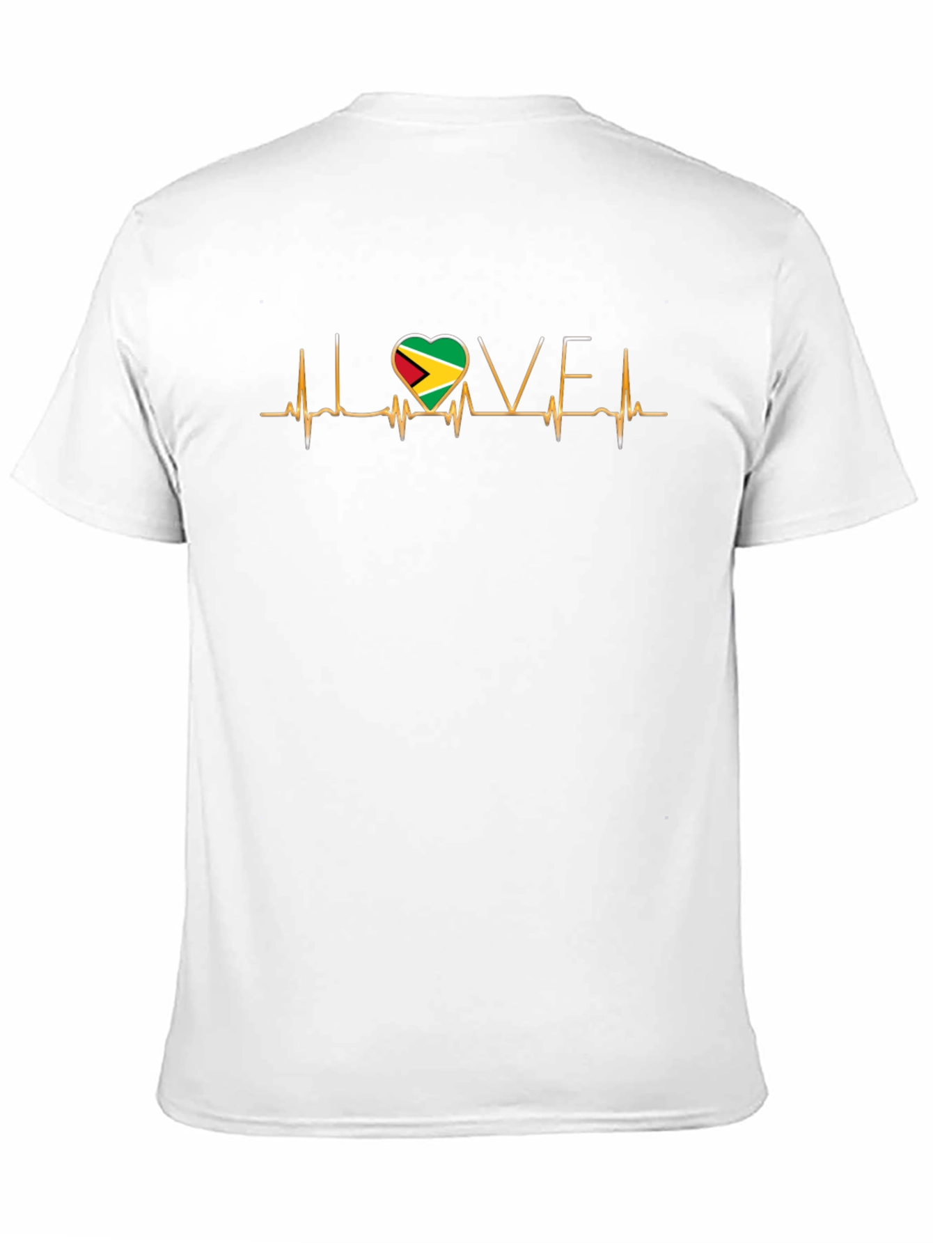 I Love Guyana Heartbeat Graphic T-Shirt