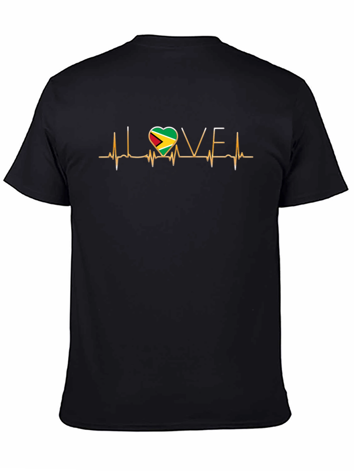 I Love Guyana Heartbeat Graphic T-Shirt