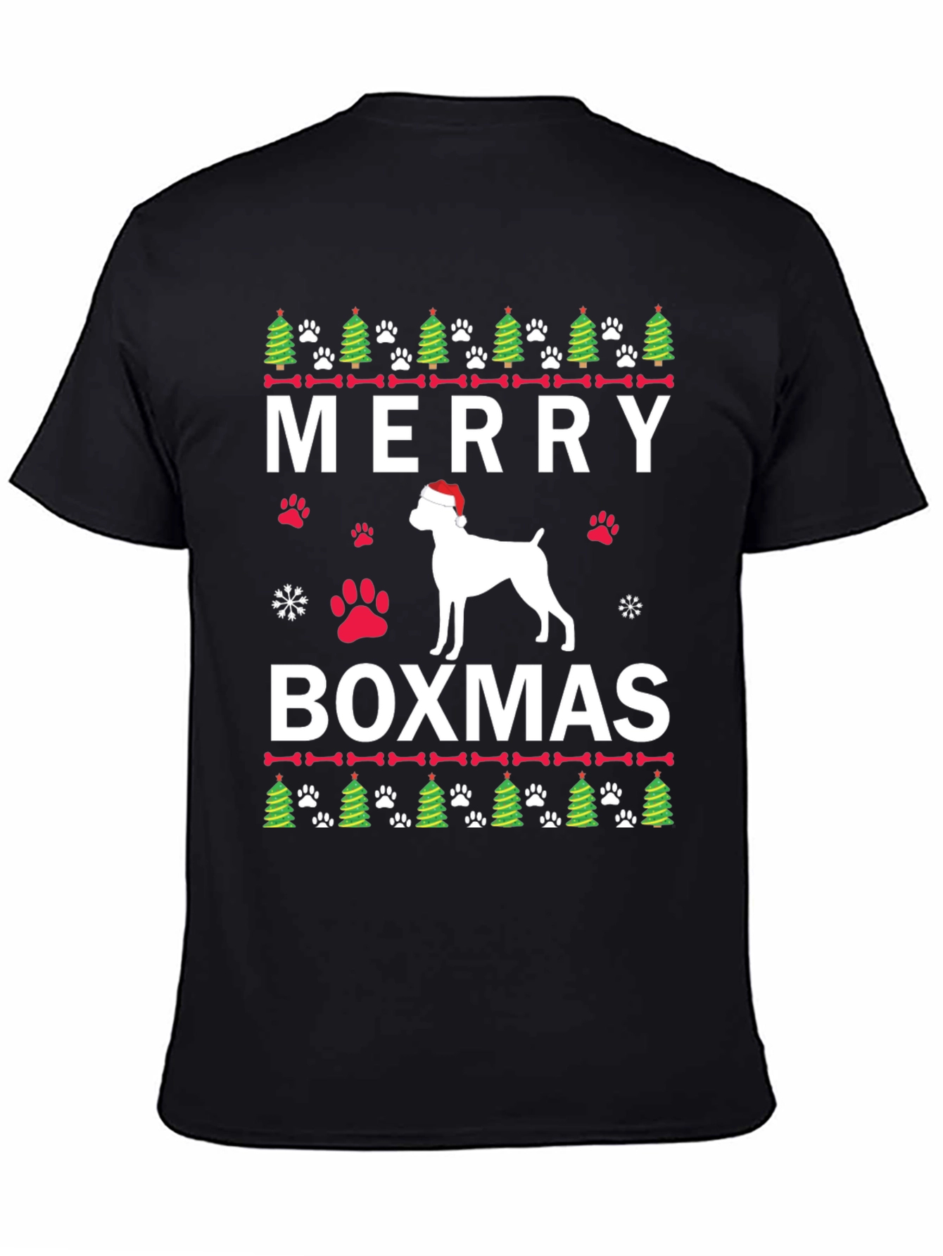 Merry Boxmas Dog Christmas T-Shirt