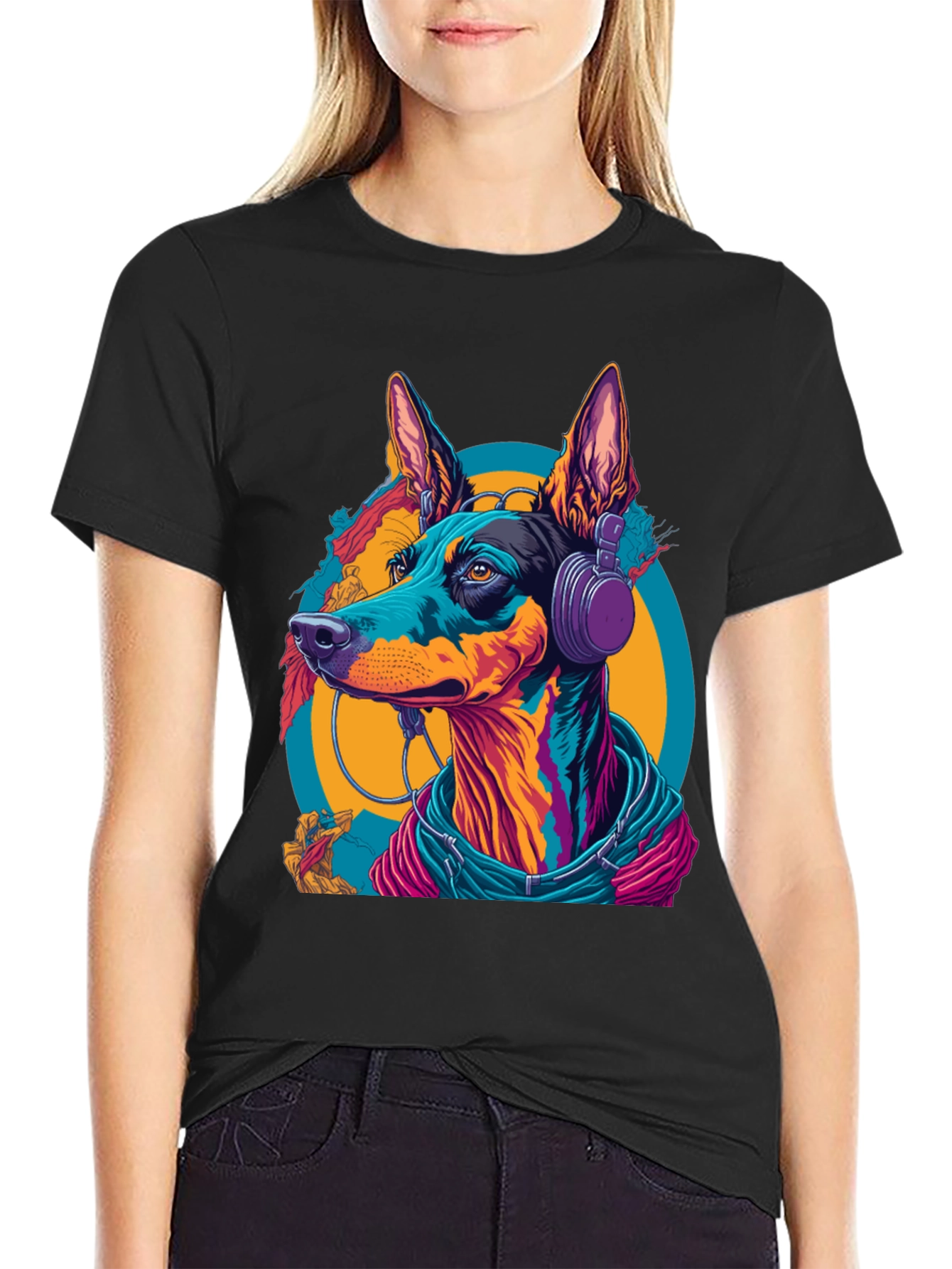 Dog DJ Graphic T-Shirt - Funky Canine Style