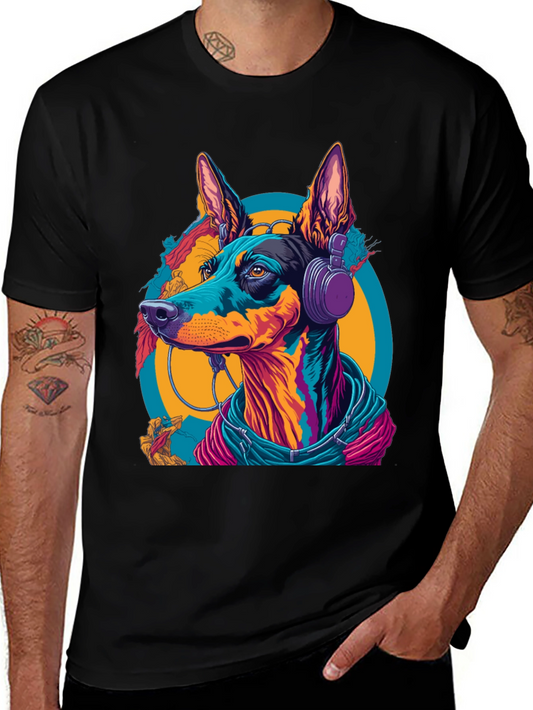 Dog DJ Graphic T-Shirt - Funky Canine Style