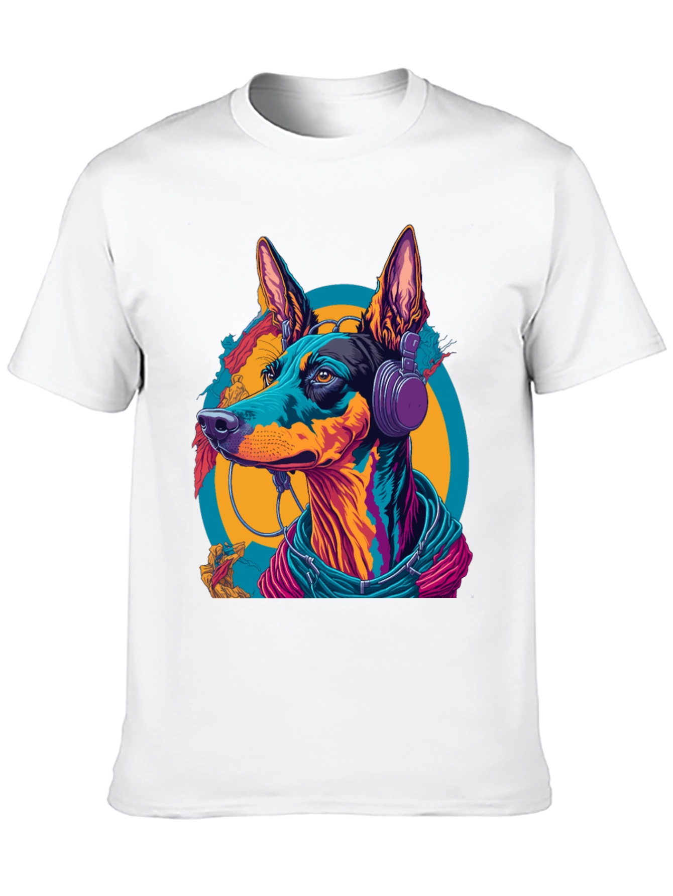 Dog DJ Graphic T-Shirt - Funky Canine Style