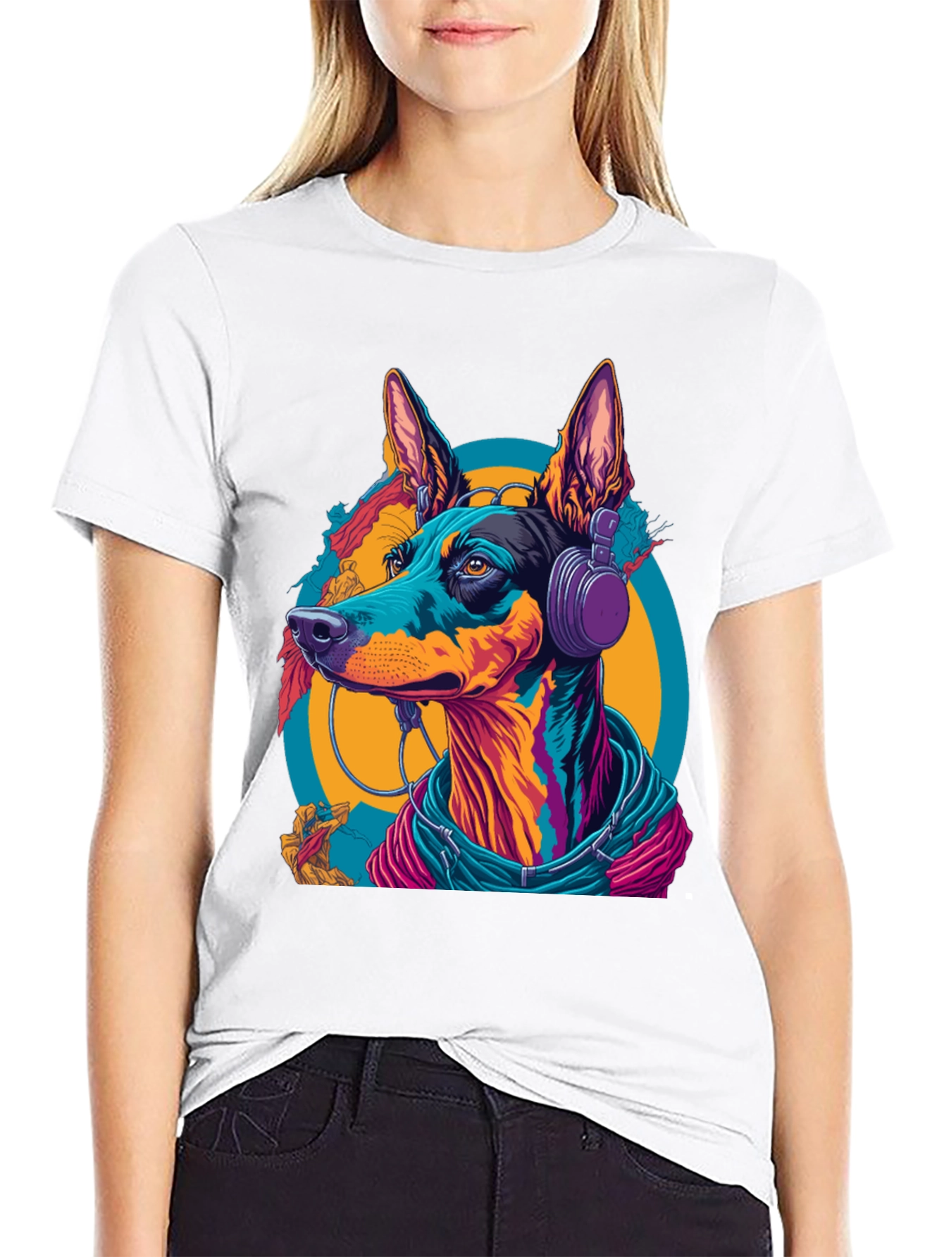 Dog DJ Graphic T-Shirt - Funky Canine Style