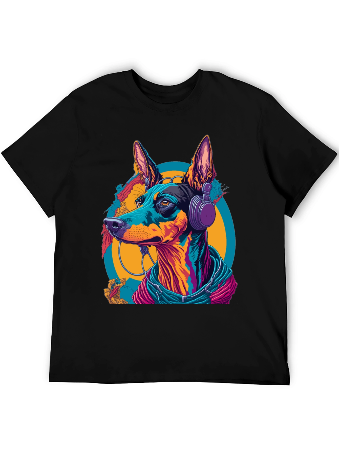Dog DJ Graphic T-Shirt - Funky Canine Style