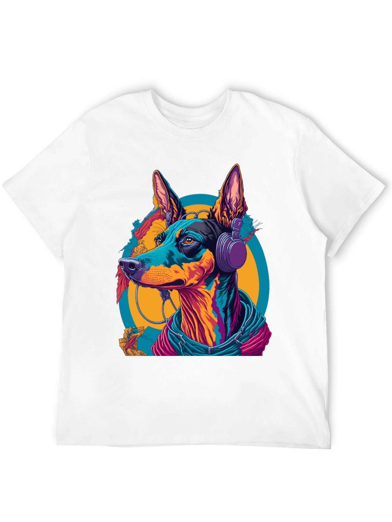 Dog DJ Graphic T-Shirt - Funky Canine Style