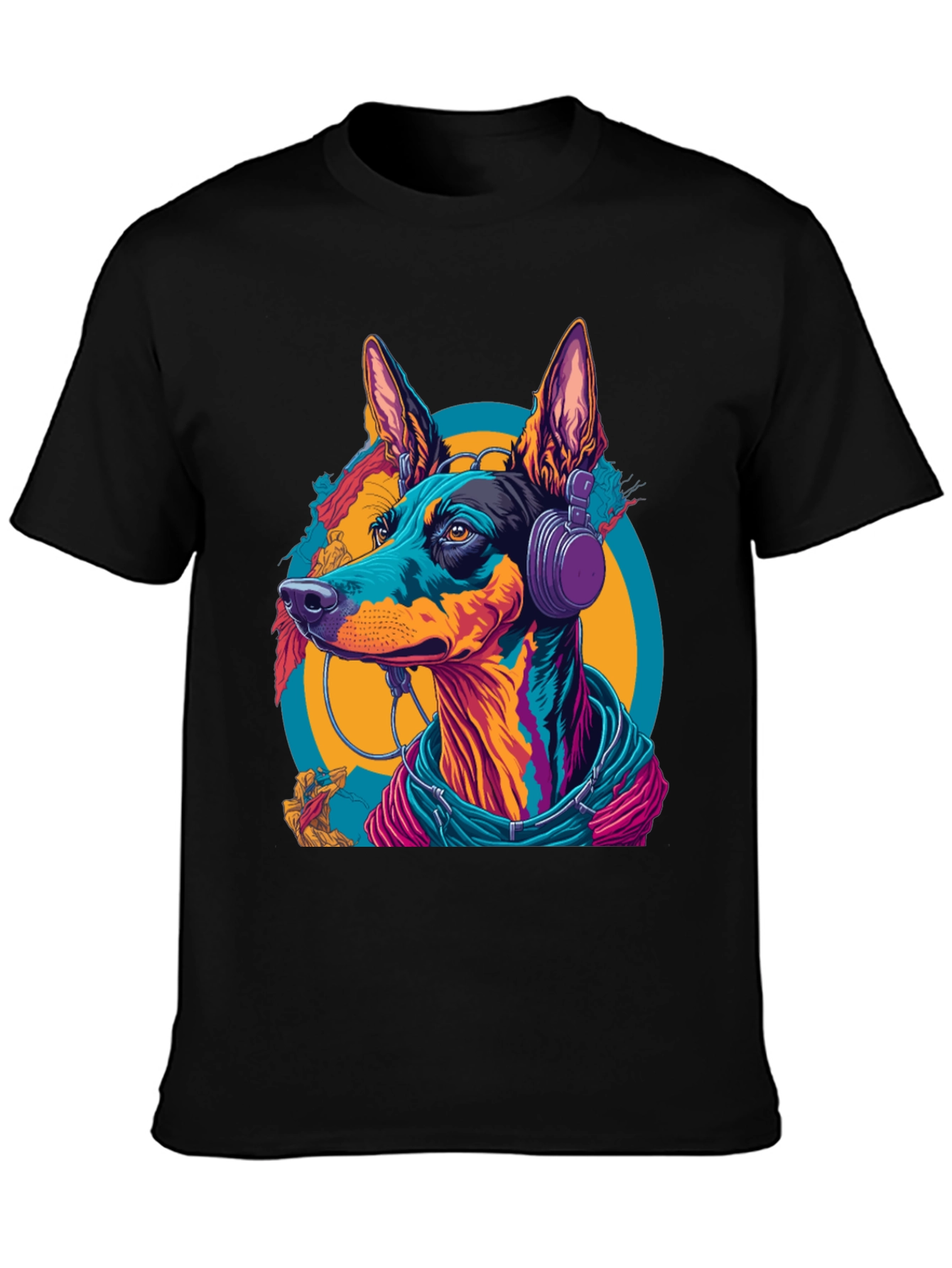 Dog DJ Graphic T-Shirt - Funky Canine Style