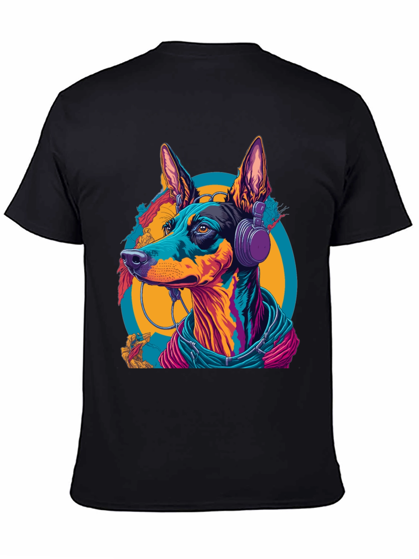 Dog DJ Graphic T-Shirt - Funky Canine Style