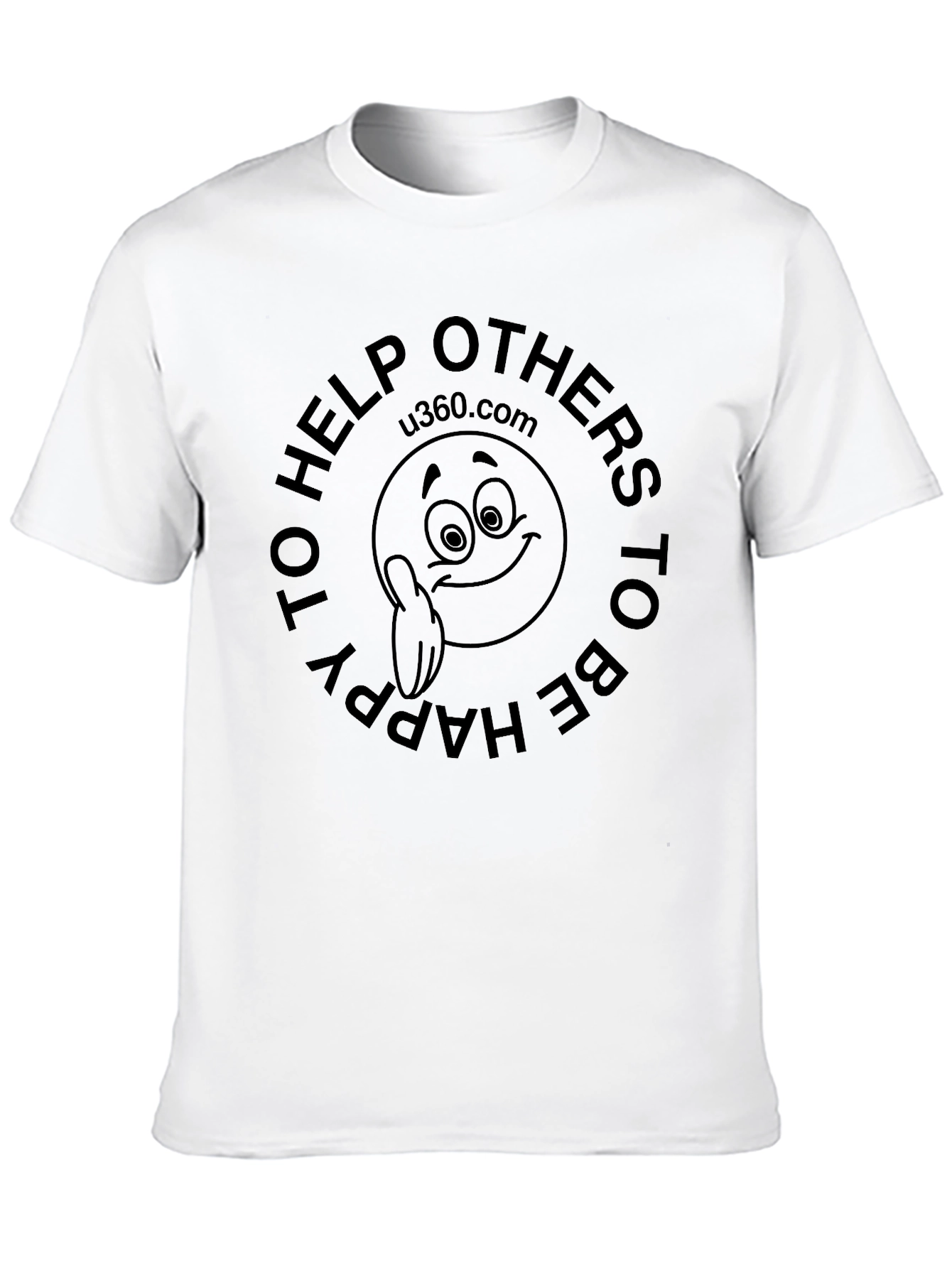 Help Others To Be Happy Black Tee