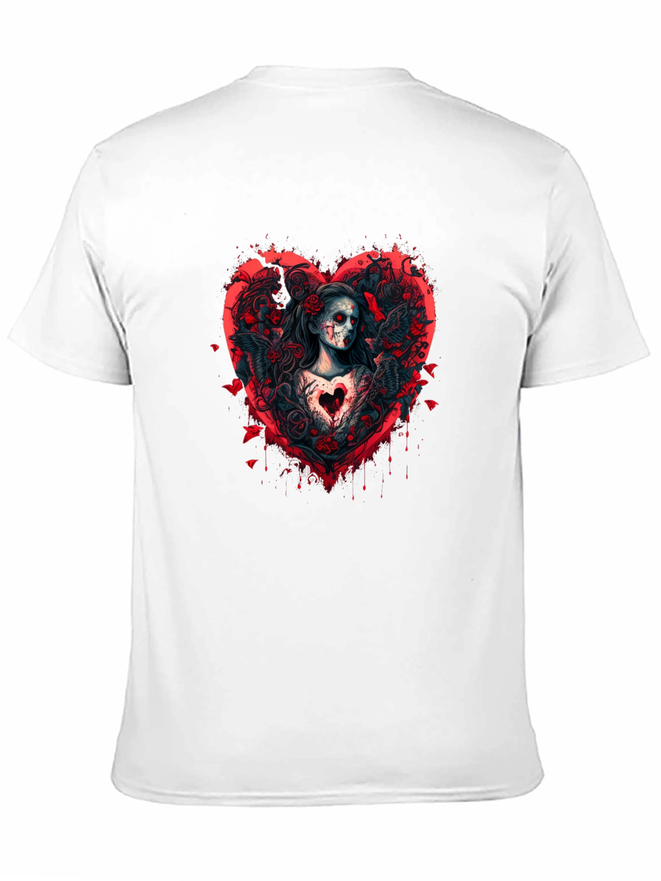 Grim Romance T-Shirt: Gothic Heart Design