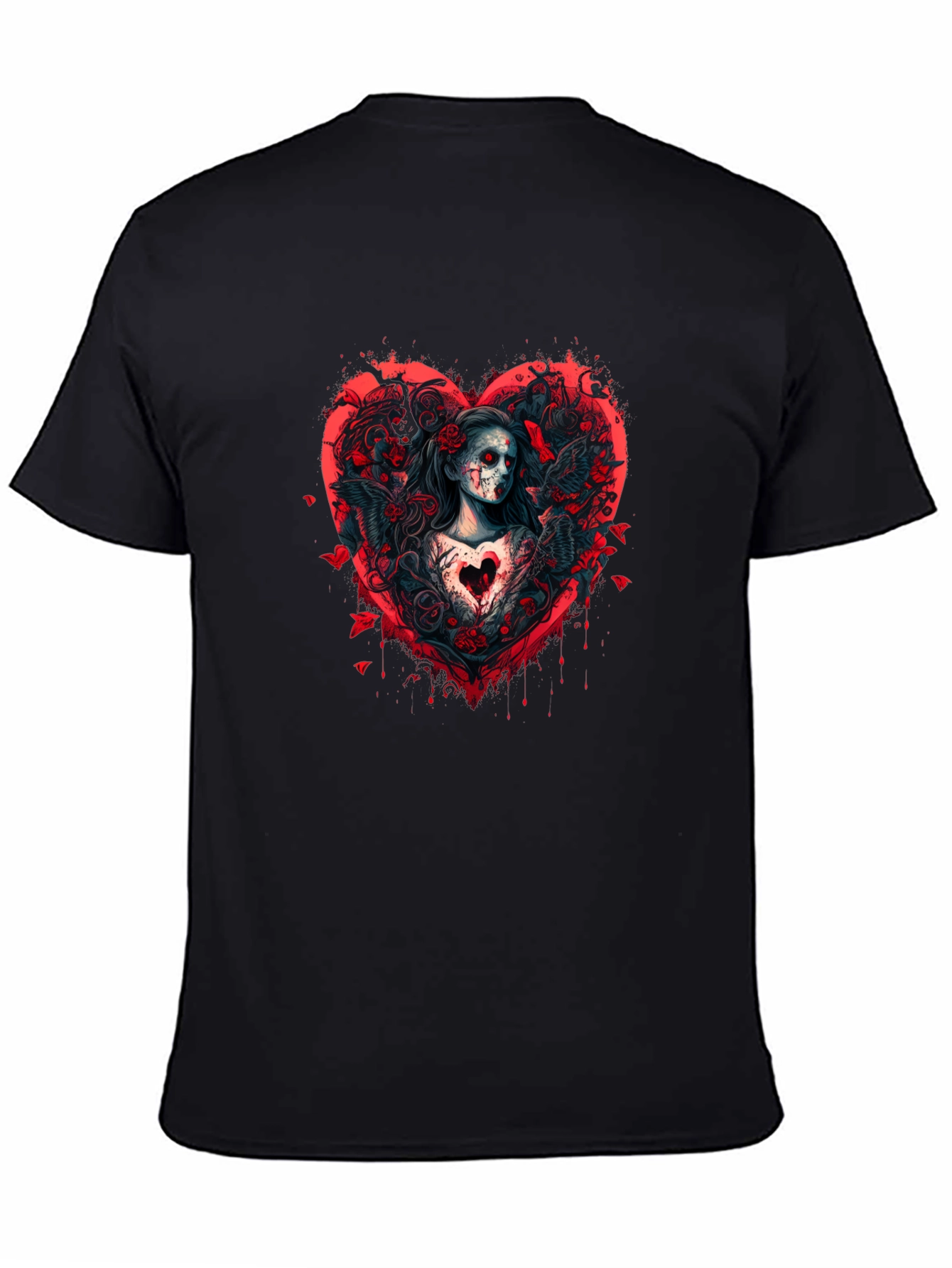 Grim Romance T-Shirt: Gothic Heart Design