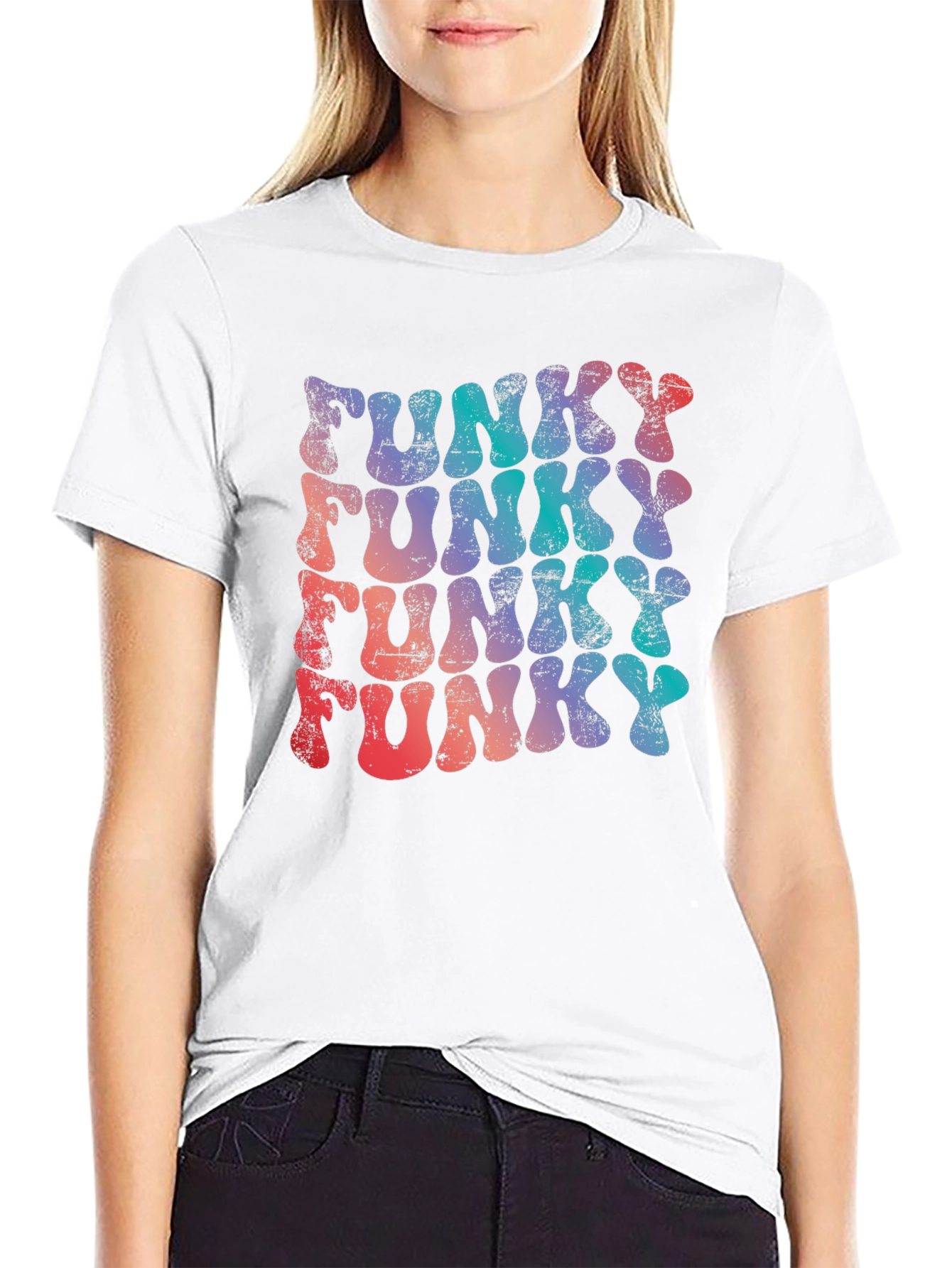 Funky Retro Graphic T-Shirt - Black
