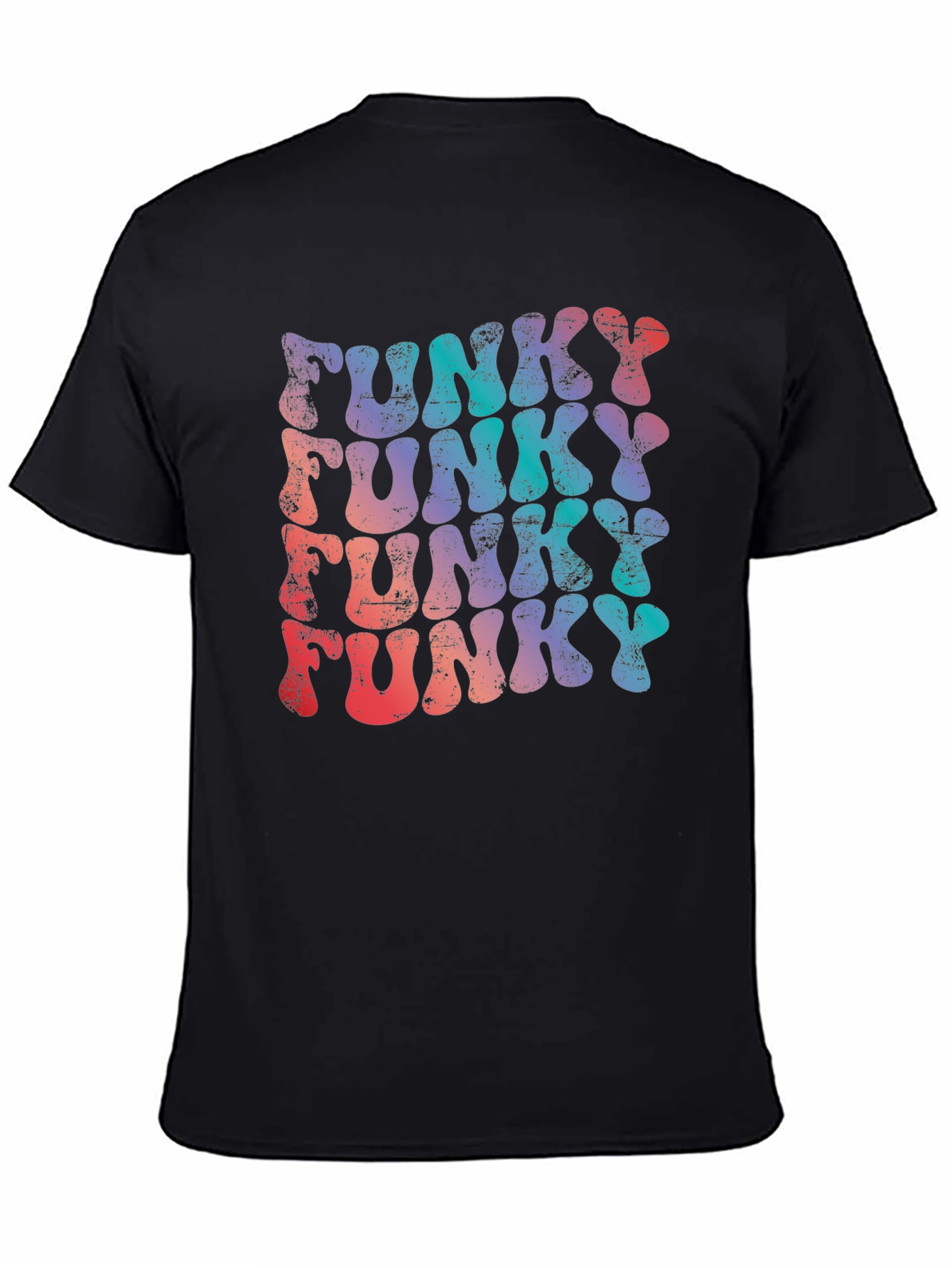 Funky Retro Graphic T-Shirt - Black