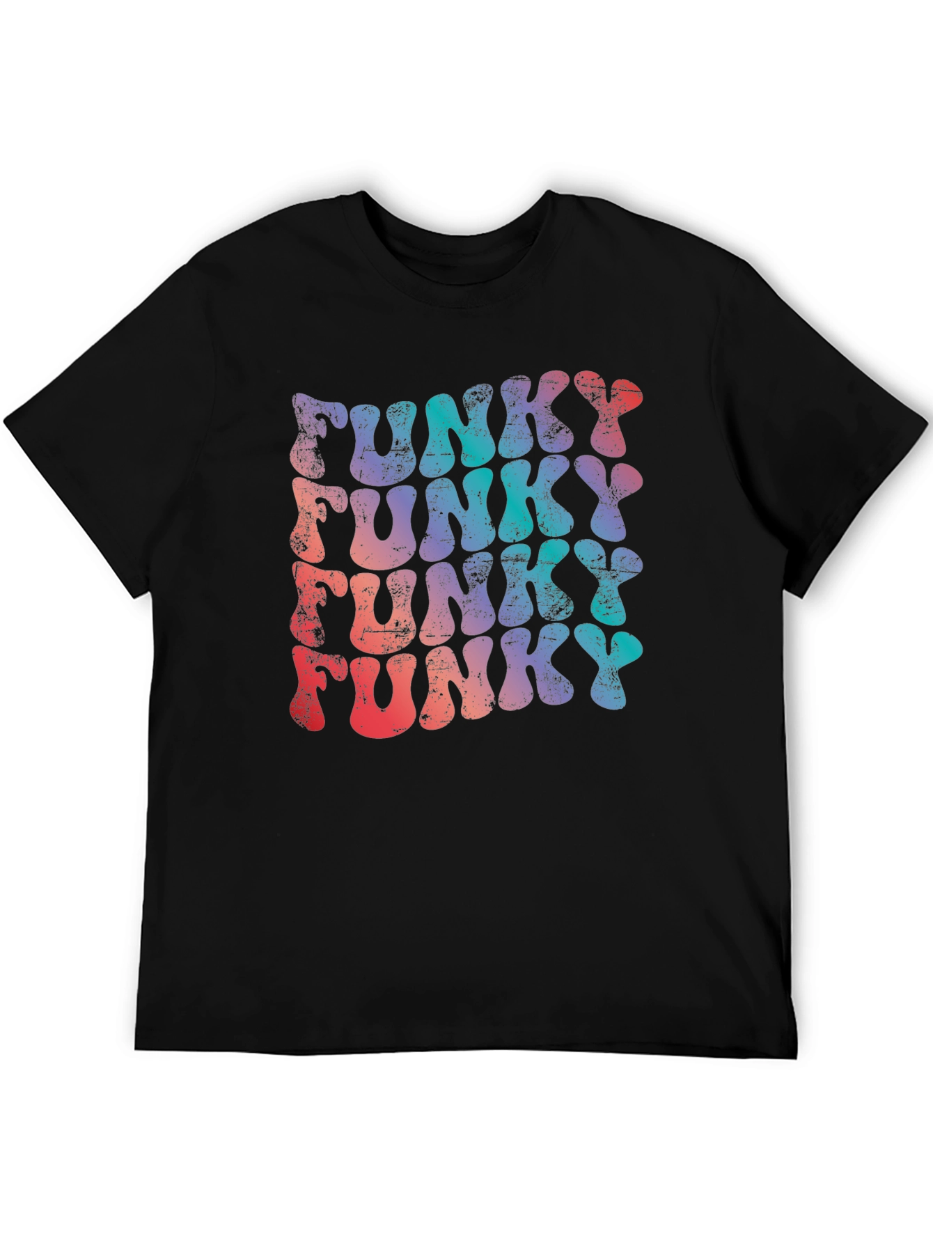 Funky Retro Graphic T-Shirt - Black