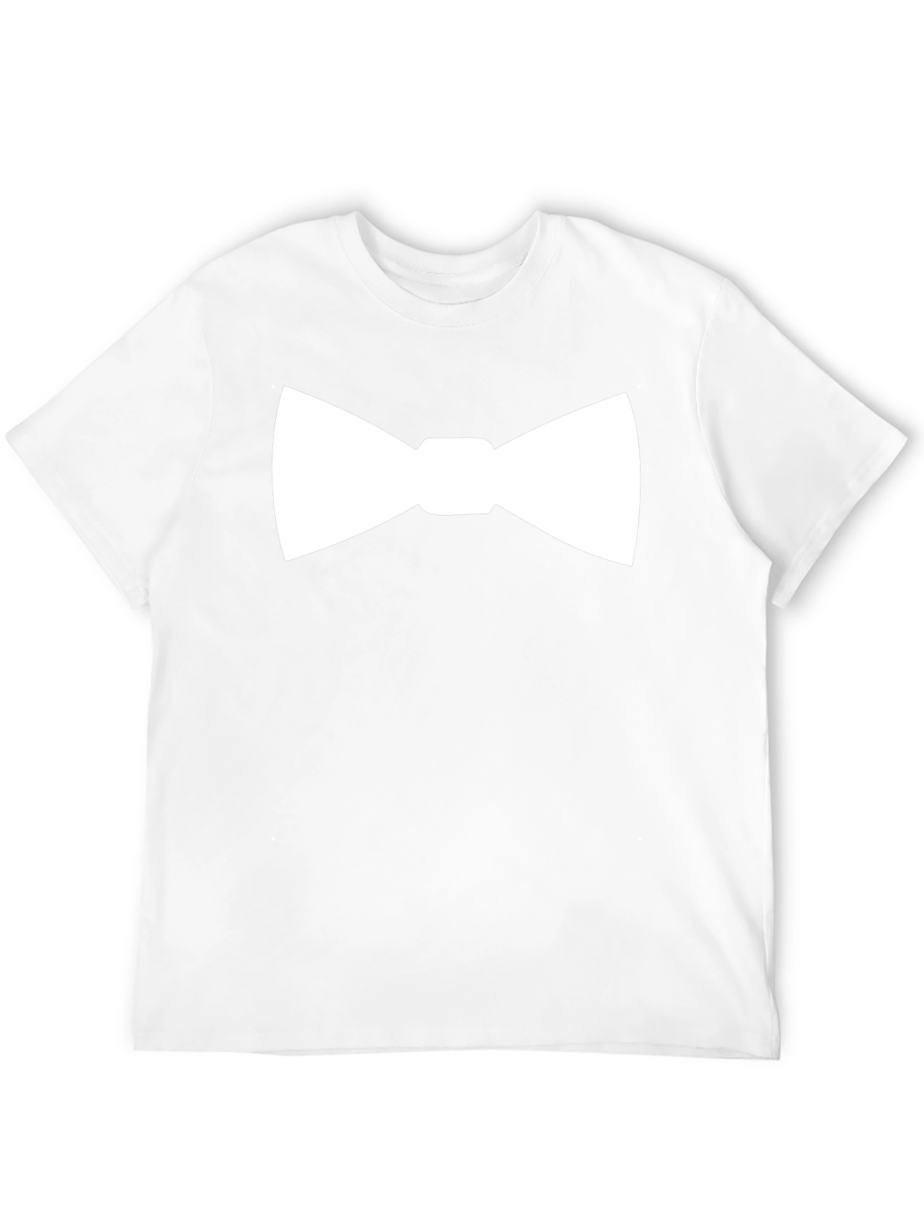 White Bowtie Black T-Shirt
