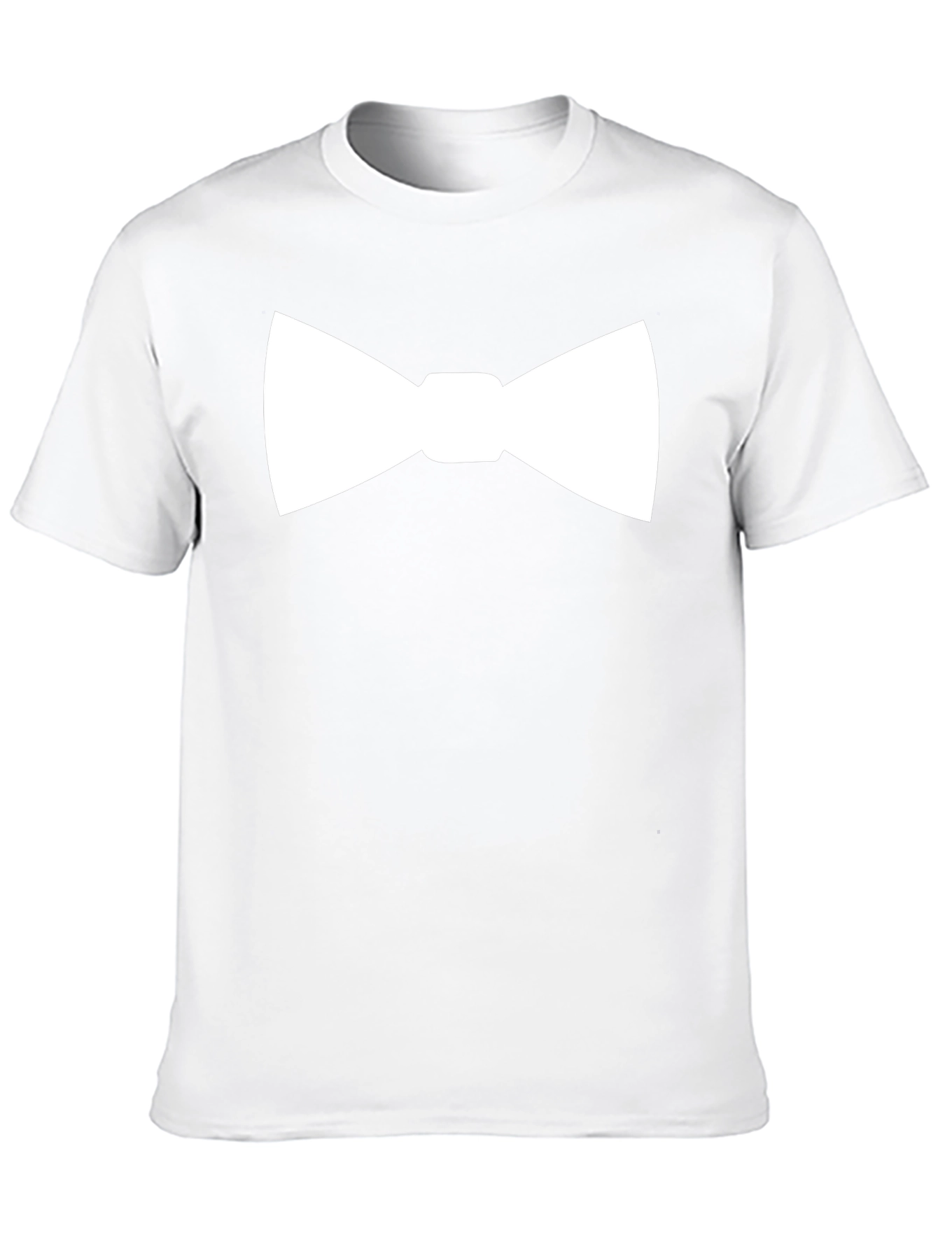 White Bowtie Black T-Shirt