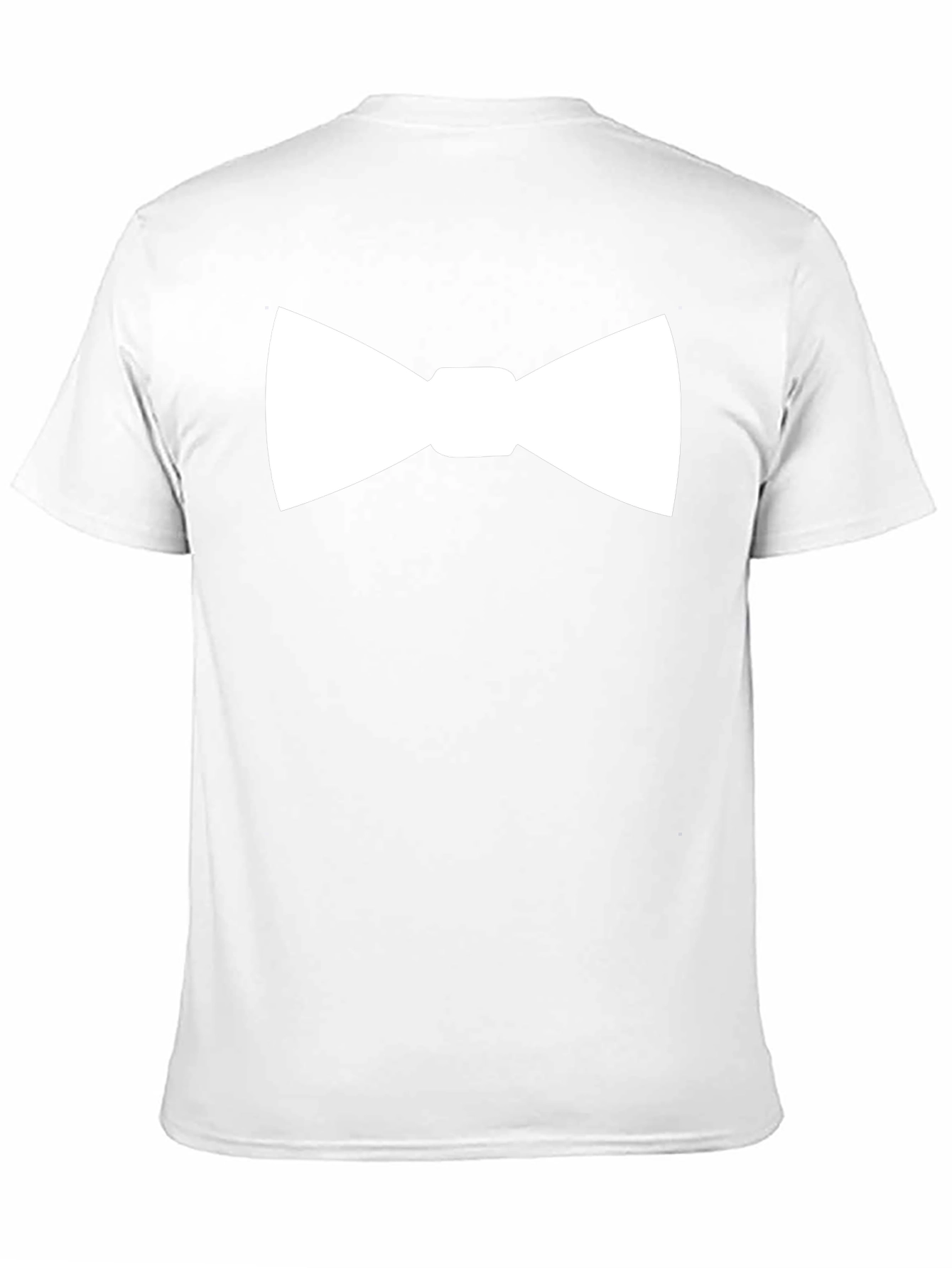 White Bowtie Black T-Shirt