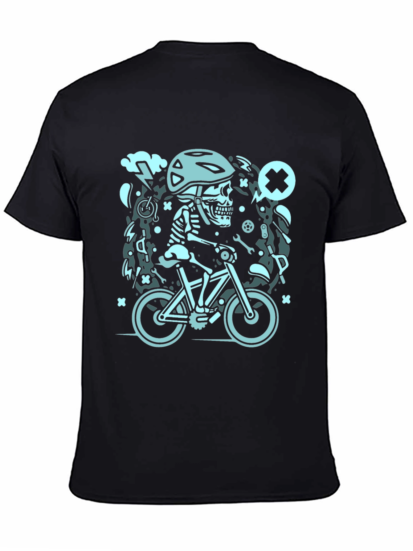 Skeleton Biker Graphic Tee