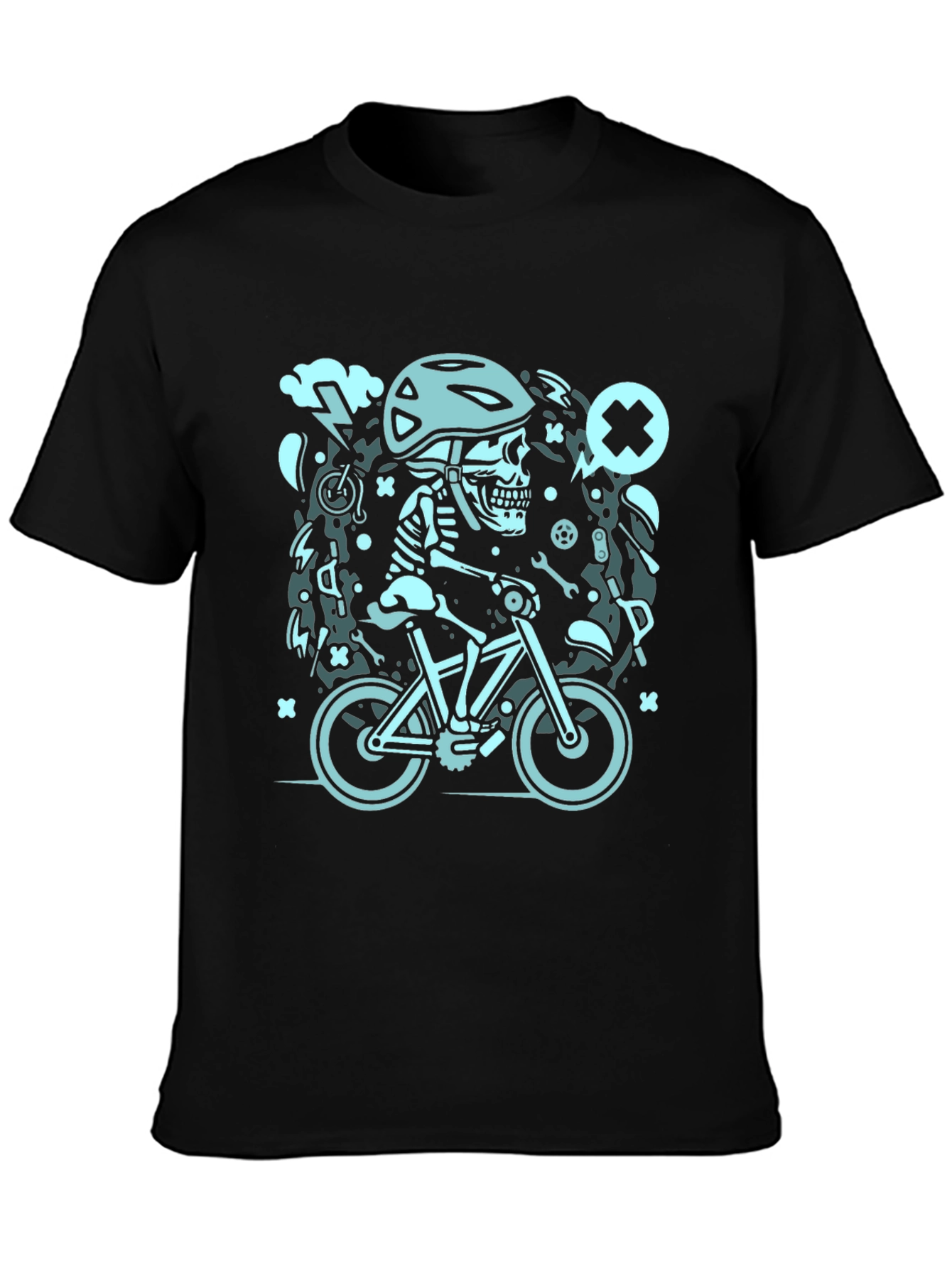 Skeleton Biker Graphic Tee
