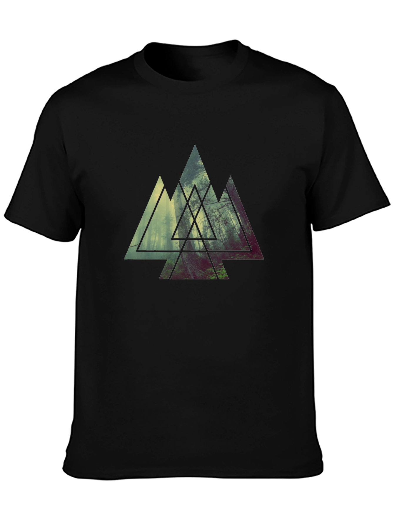 Mountain Forest Graphic T-Shirt - Modern Nature Design