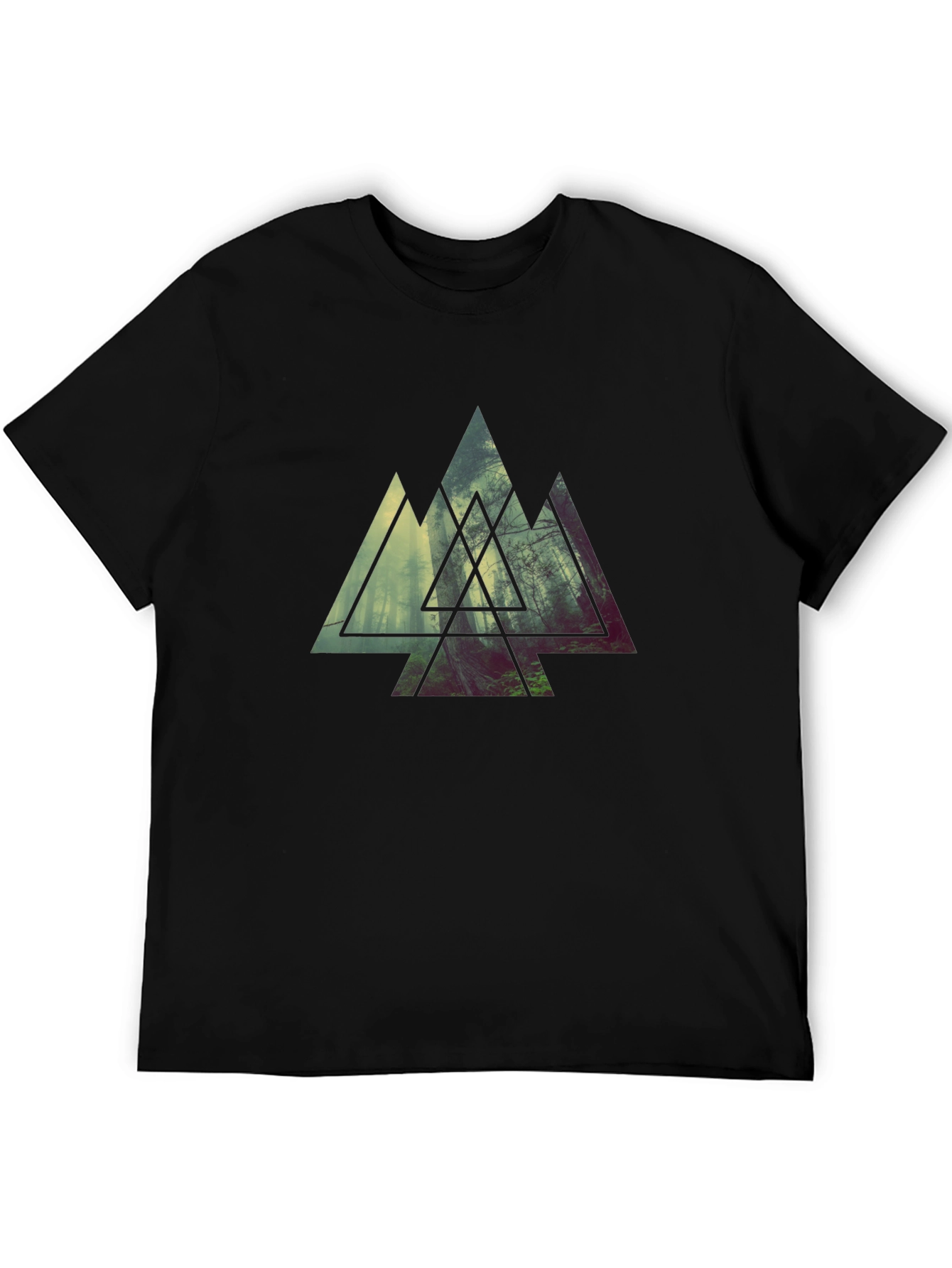 Mountain Forest Graphic T-Shirt - Modern Nature Design