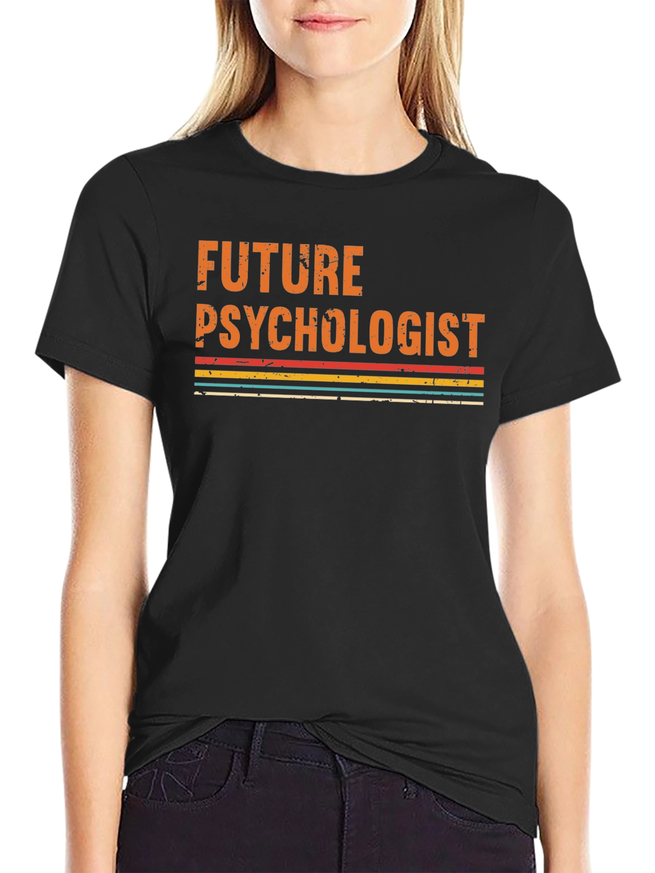 Future Psychologist Graphic Tee - Retro Style Black T-Shirt