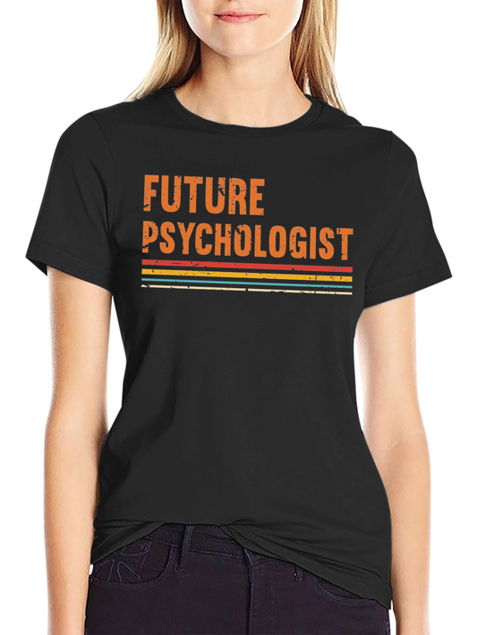 Future Psychologist Graphic Tee - Retro Style Black T-Shirt