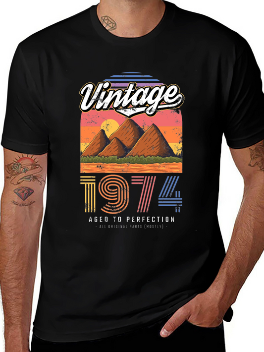 Vintage 1974 Aged to Perfection Graphic Tee