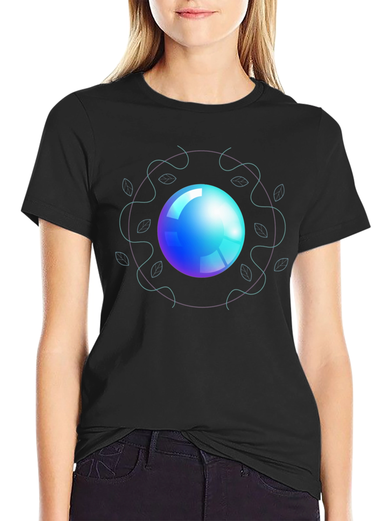 Orb Design Black T-Shirt