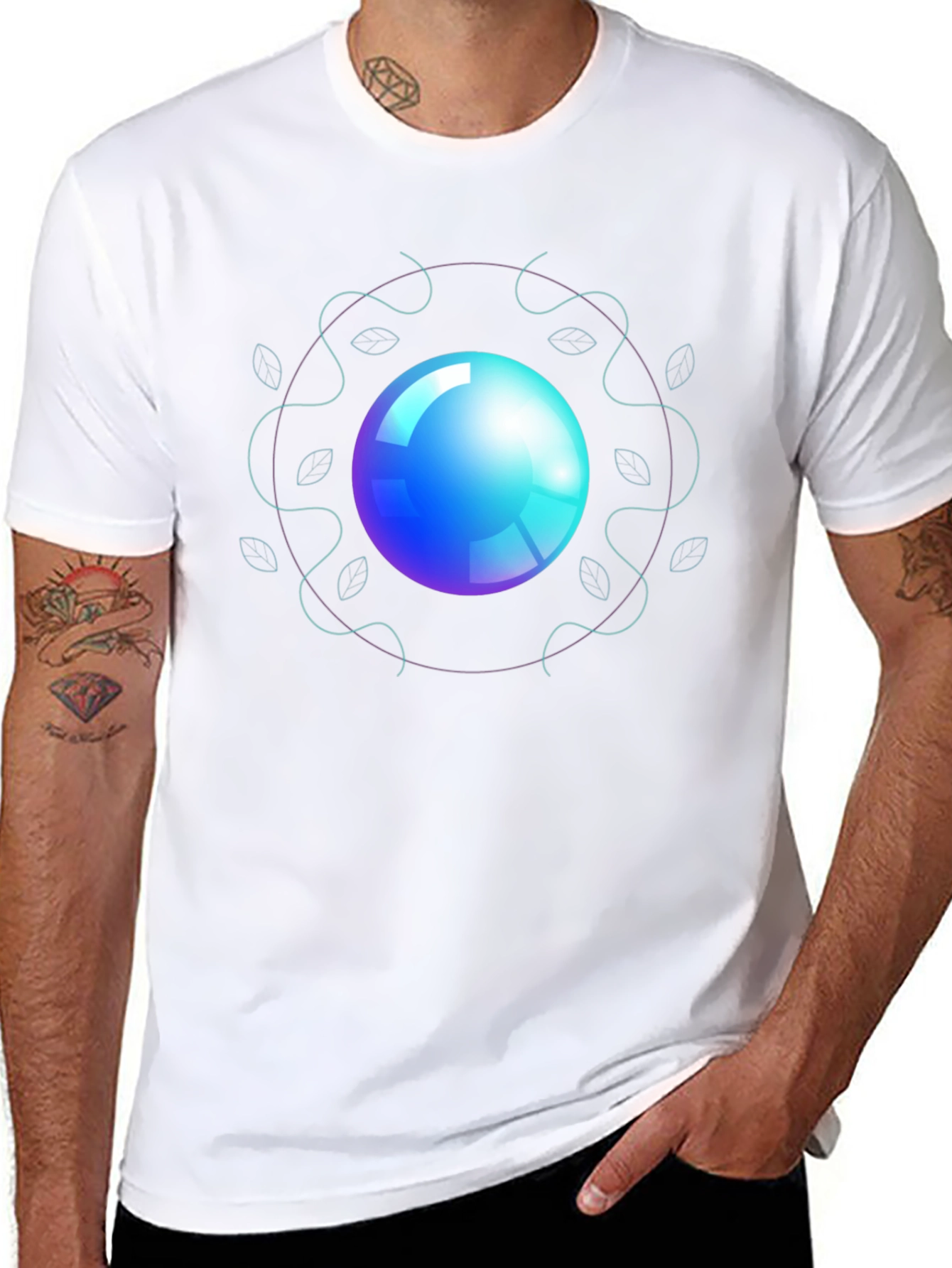 Orb Design Black T-Shirt