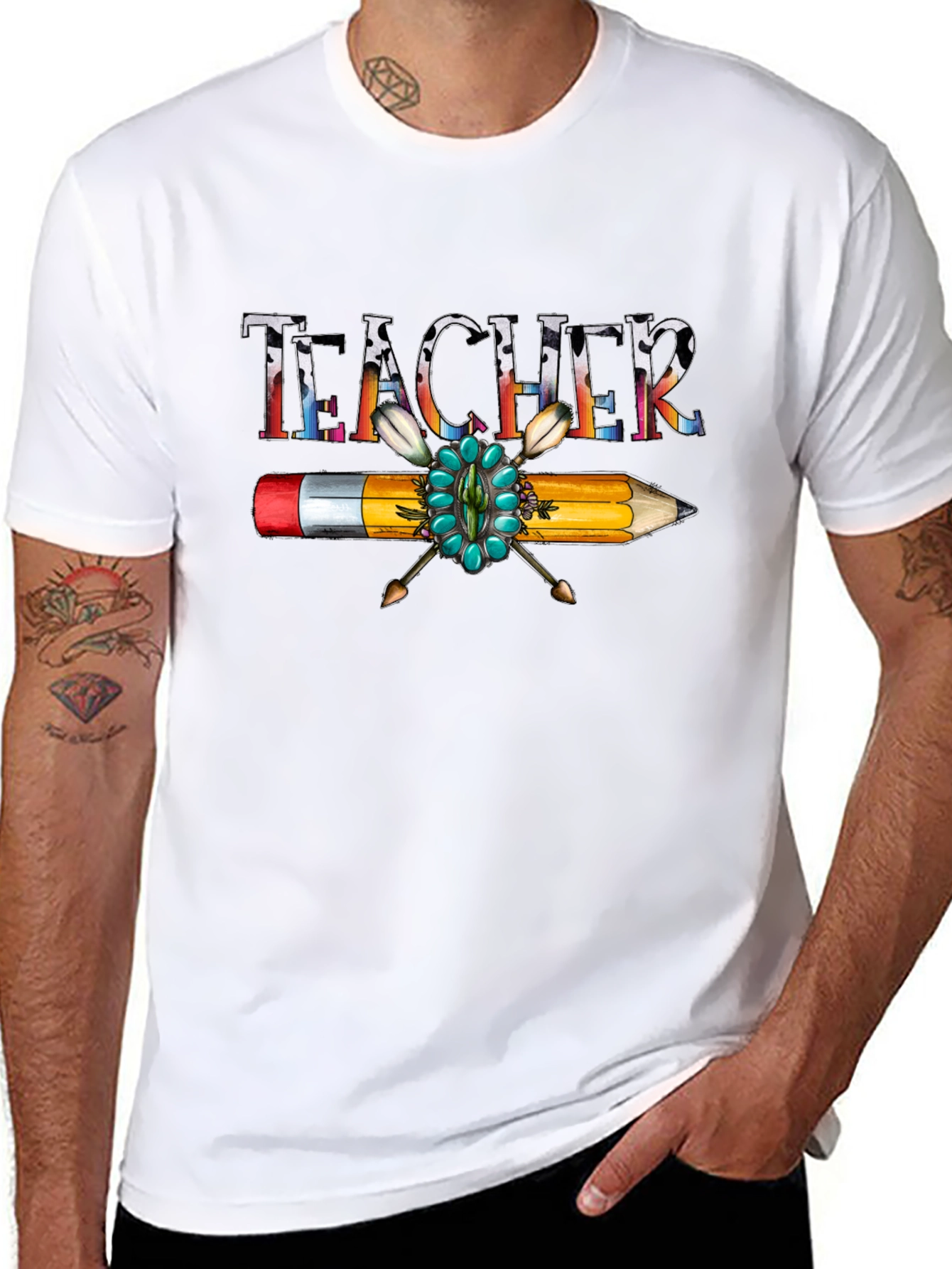 Teacher Pencil T-Shirt - Unique Design Comfortable Fit