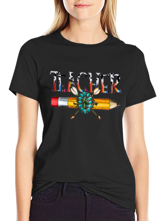 Teacher Pencil T-Shirt - Unique Design Comfortable Fit