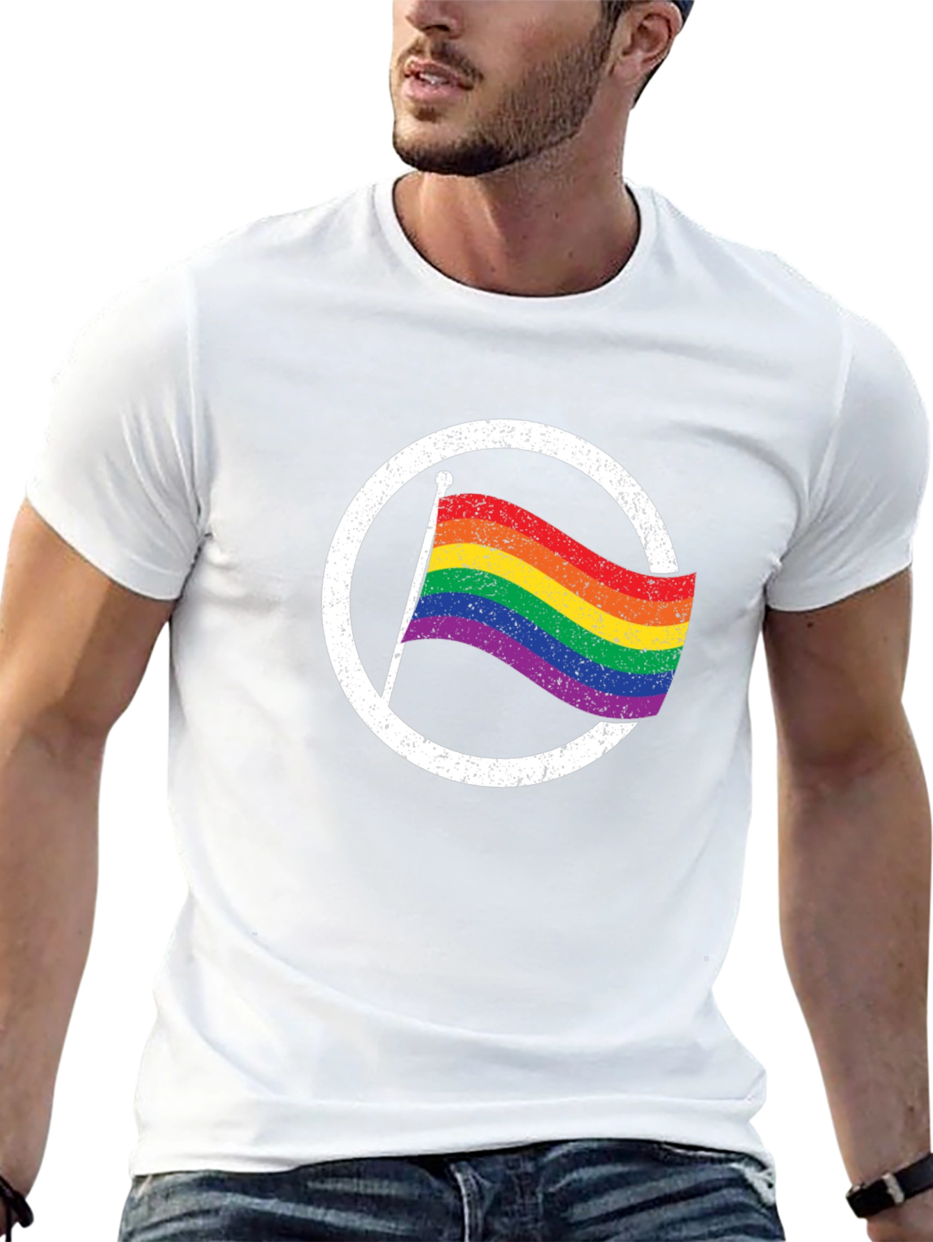 Pride Flag Graphic Tee - LGBTQ+ T-Shirt