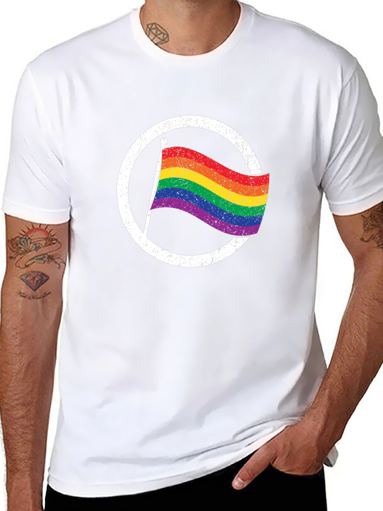 Pride Flag Graphic Tee - LGBTQ+ T-Shirt