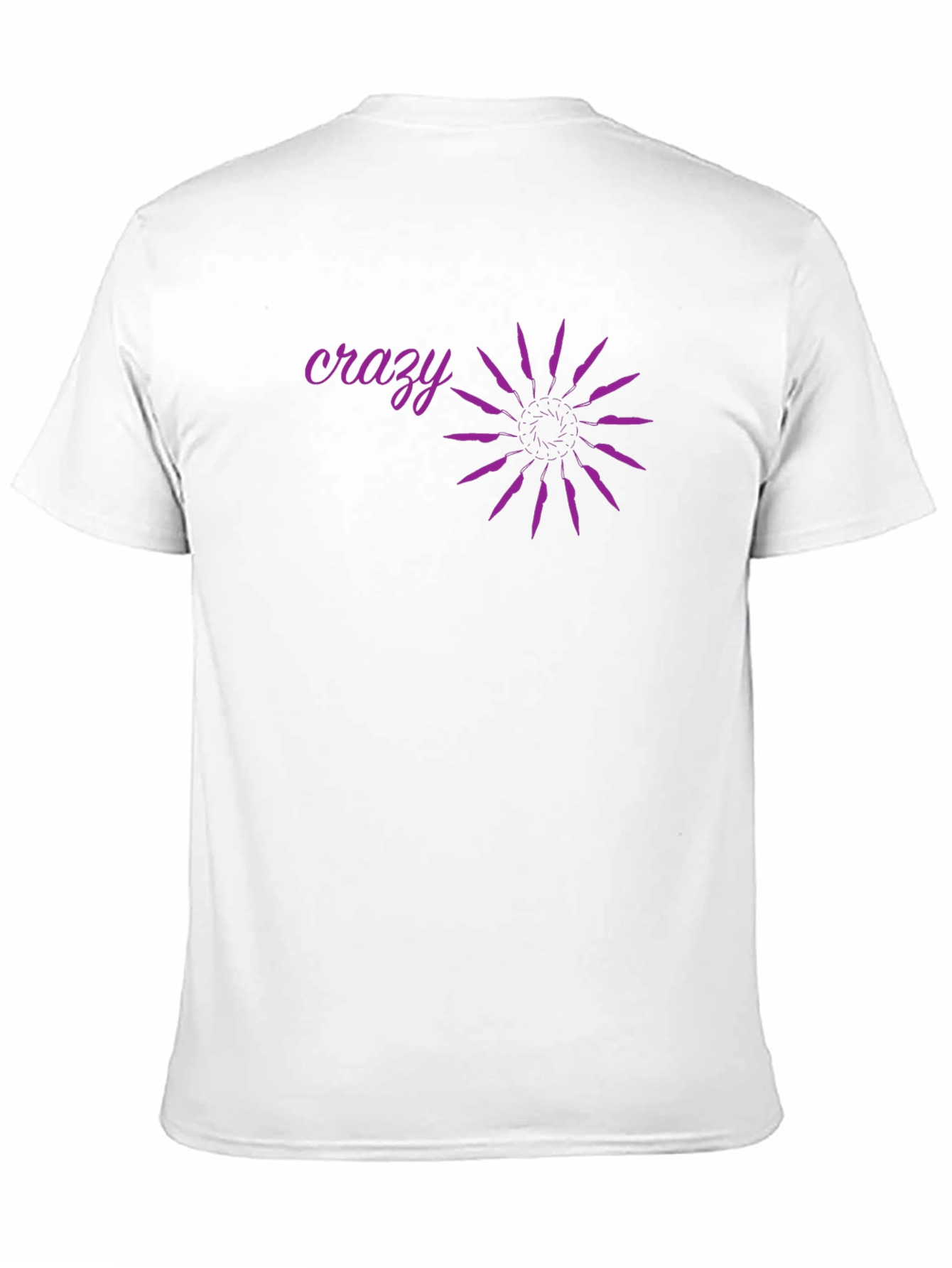 Crazy Graphic Tee - Black Cotton Blend
