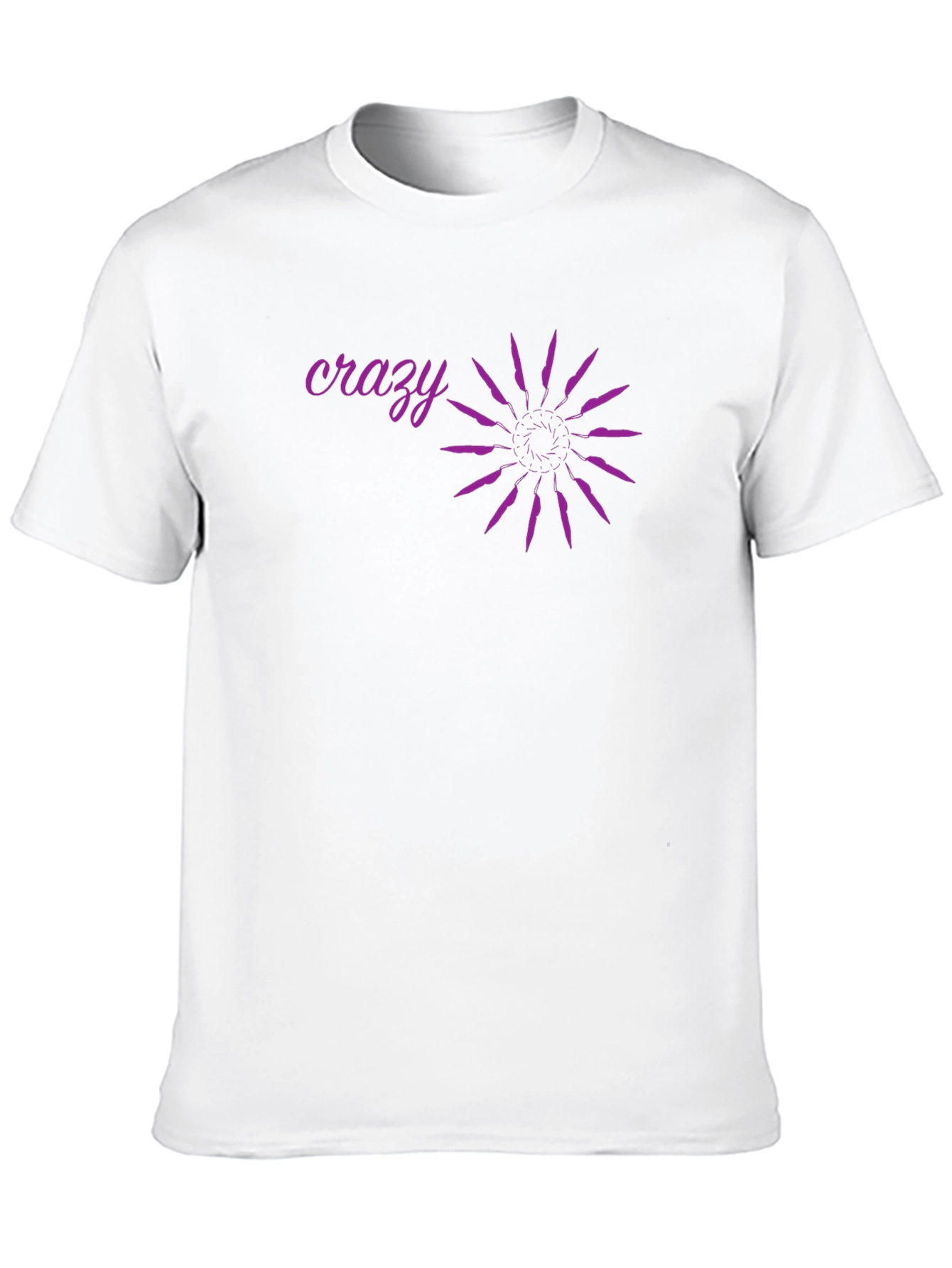 Crazy Graphic Tee - Black Cotton Blend