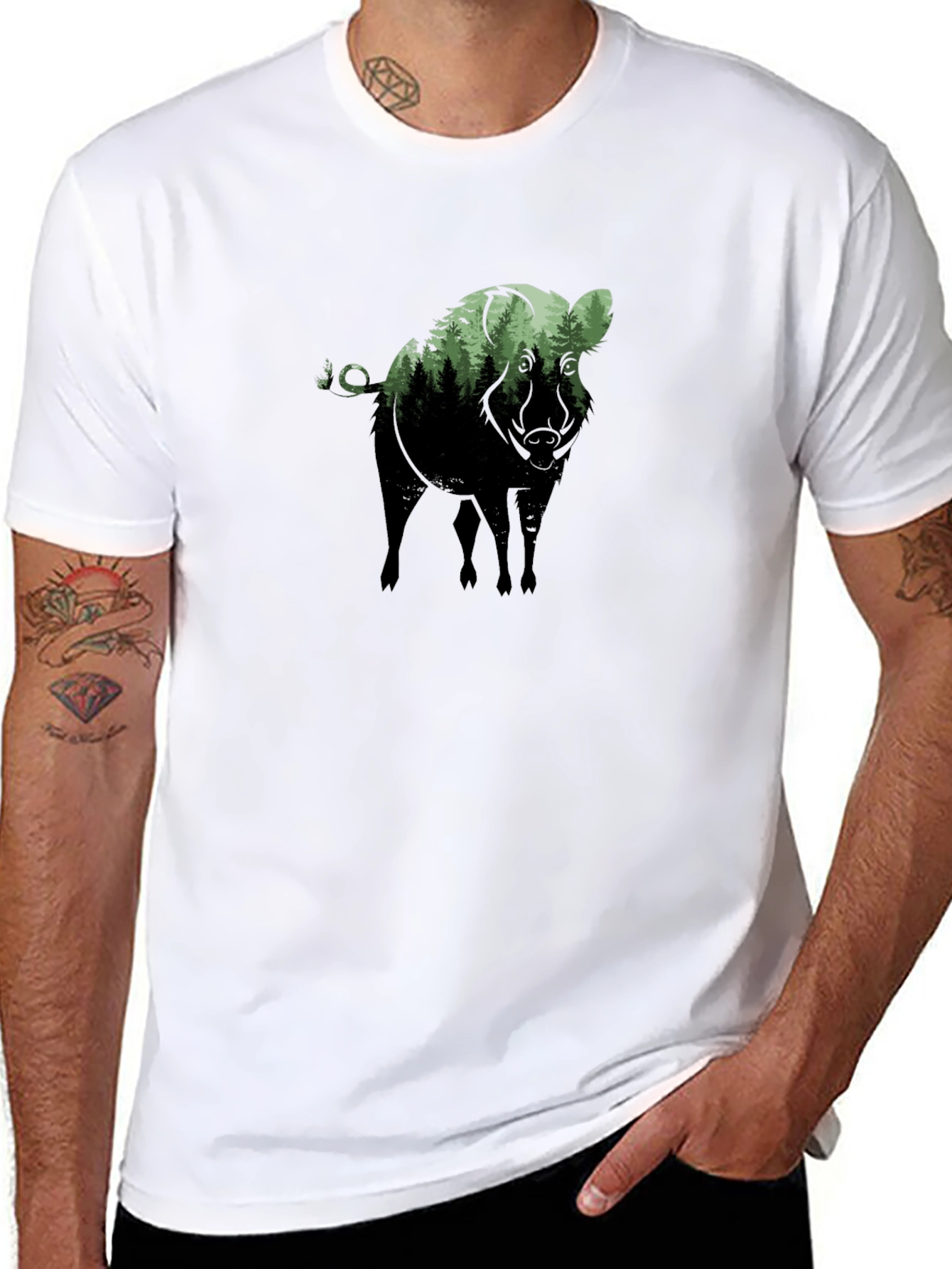 Nature Hog Graphic T-Shirt - Black