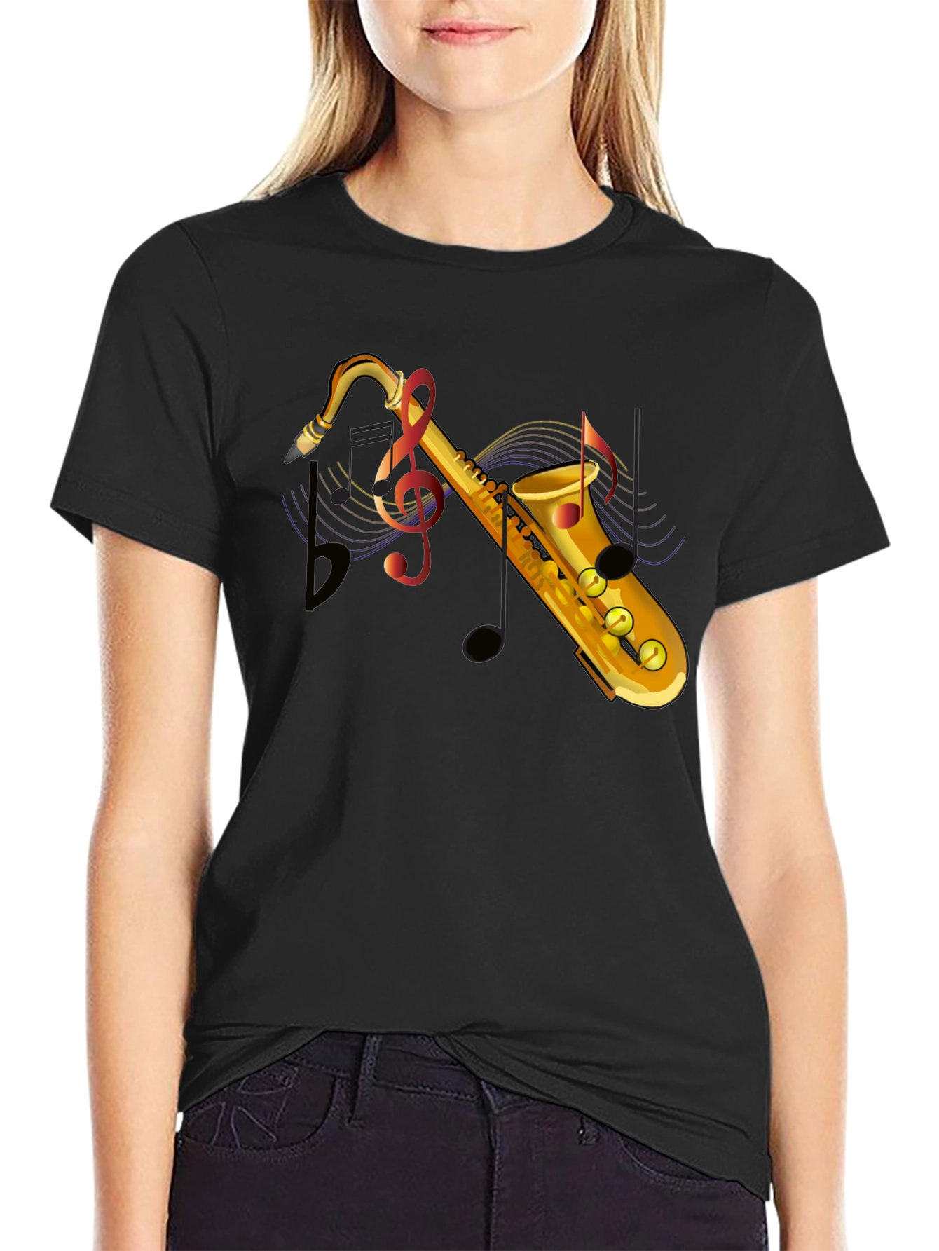 Saxophone Graphic T-Shirt - Music Lover Tee