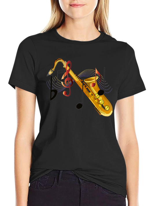 Saxophone Graphic T-Shirt - Music Lover Tee