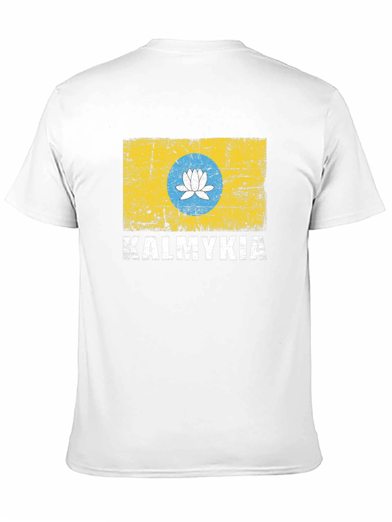 Kalmykia Flag T-Shirt - Distressed Design