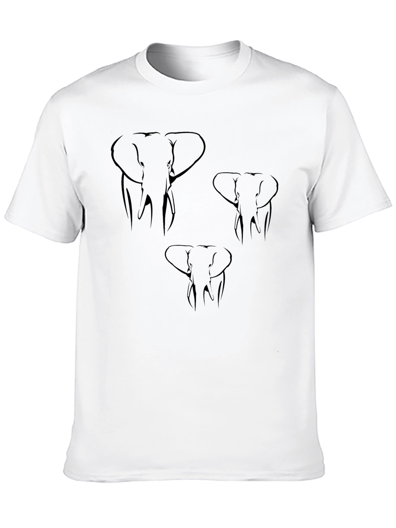 Elephant Graphic Tee - Classic Black Cotton