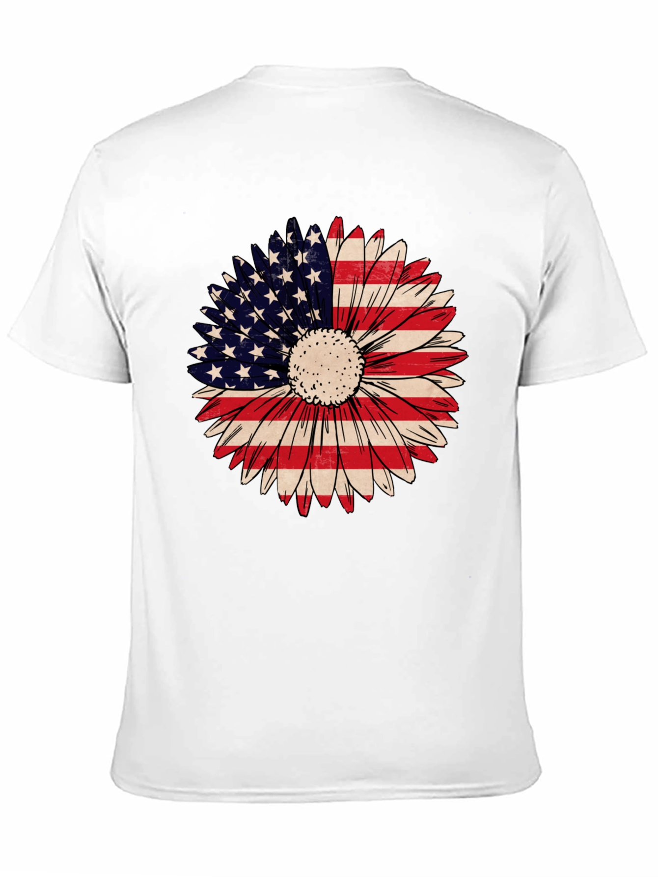 American Flag Sunflower Graphic Tee