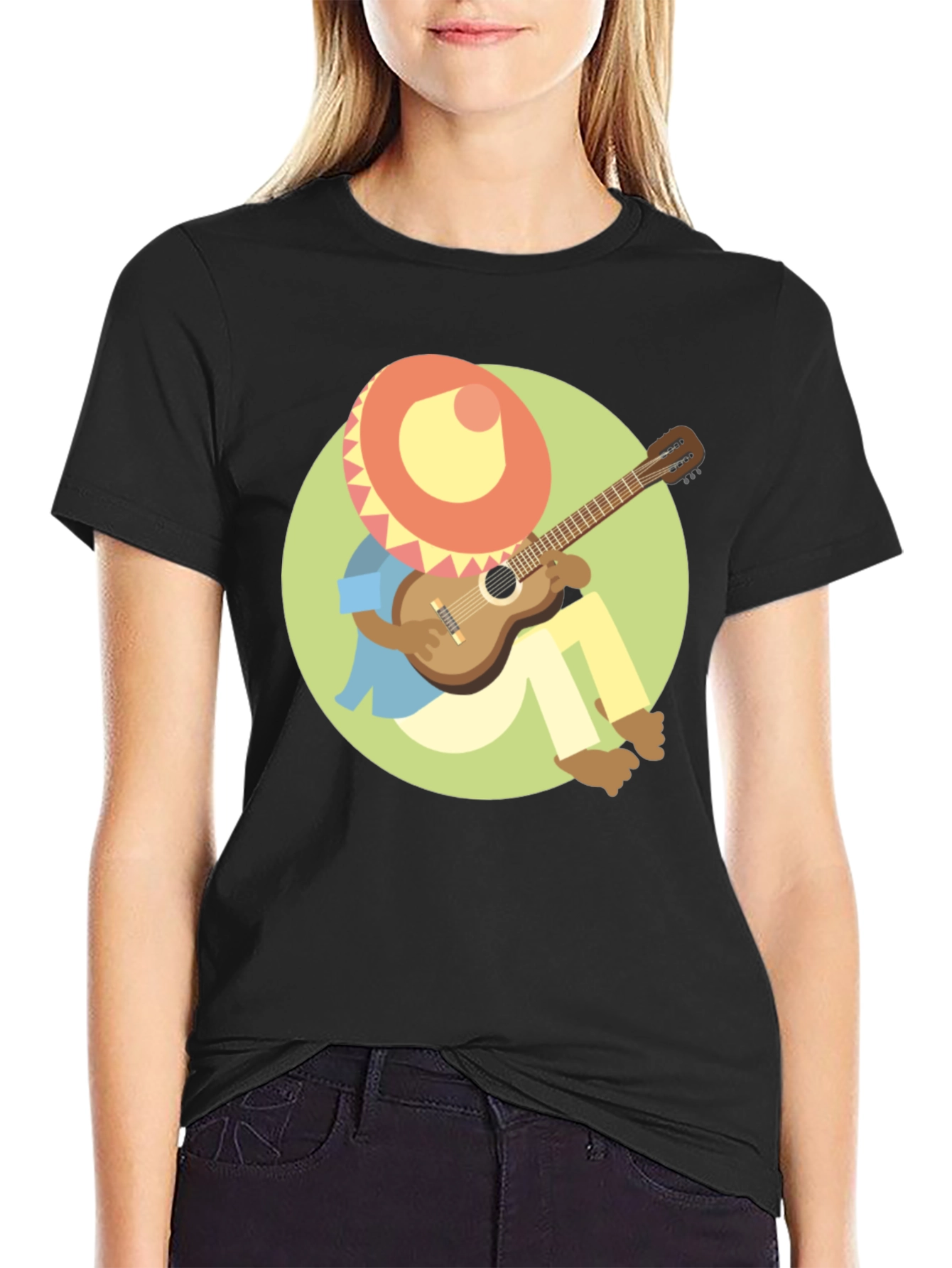 Mariachi Cartoon Graphic T-Shirt