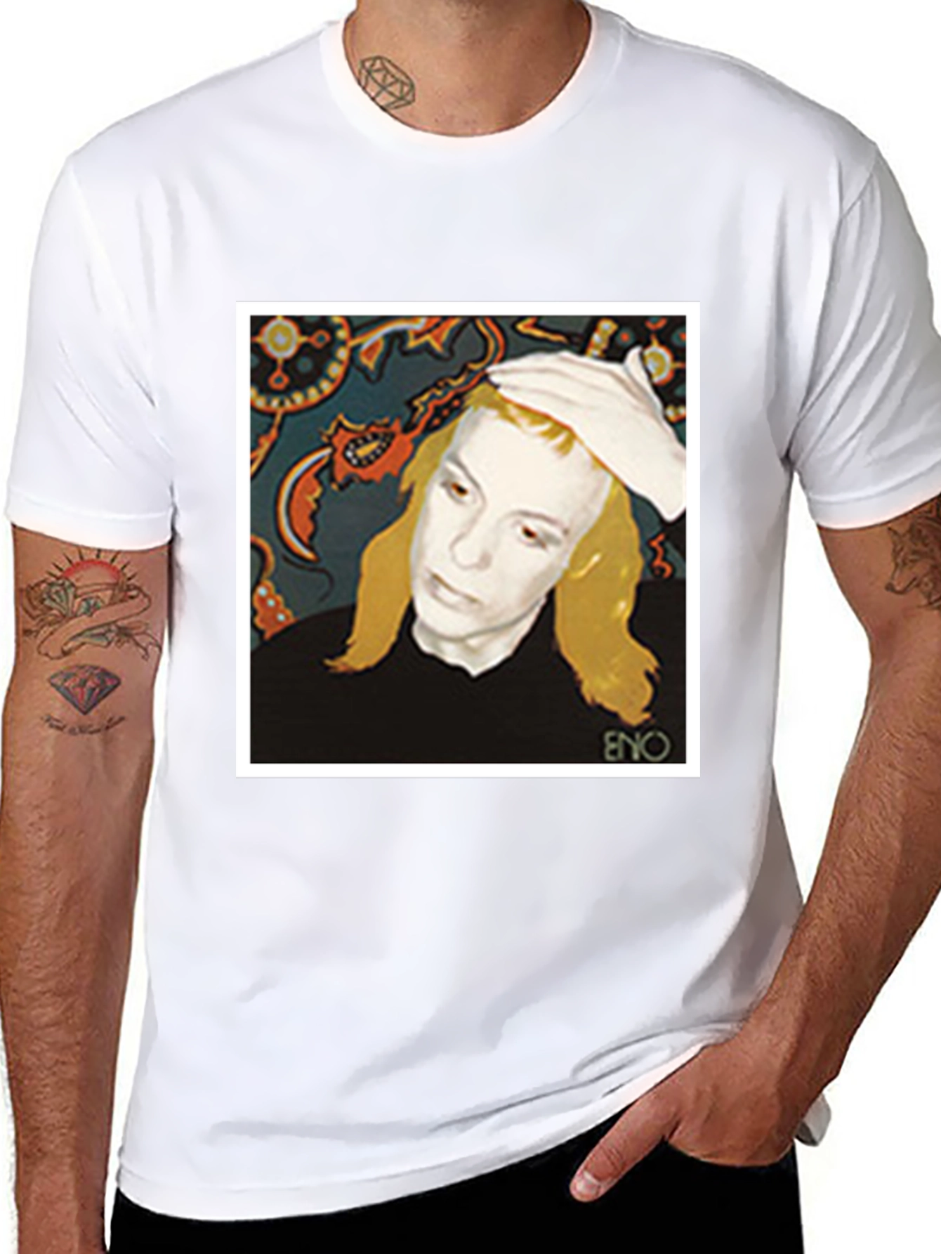 Eno Album Cover T-Shirt - Black Graphic Tee
