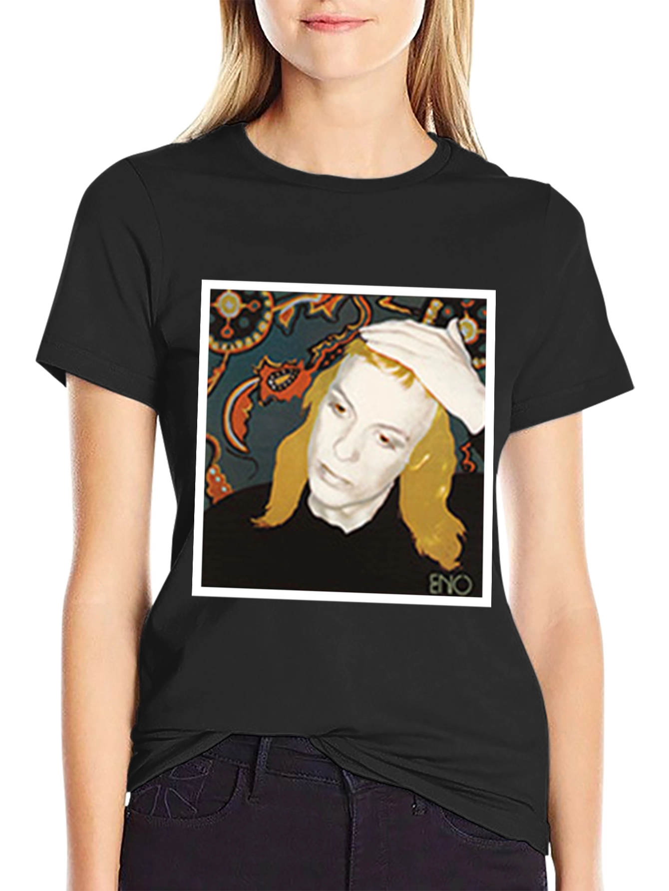 Eno Album Cover T-Shirt - Black Graphic Tee