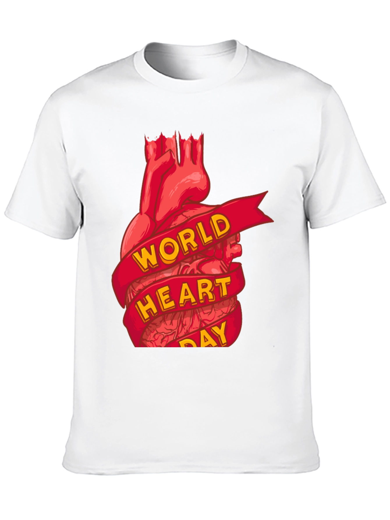 World Heart Day T-Shirt:  Anatomical Heart Tee