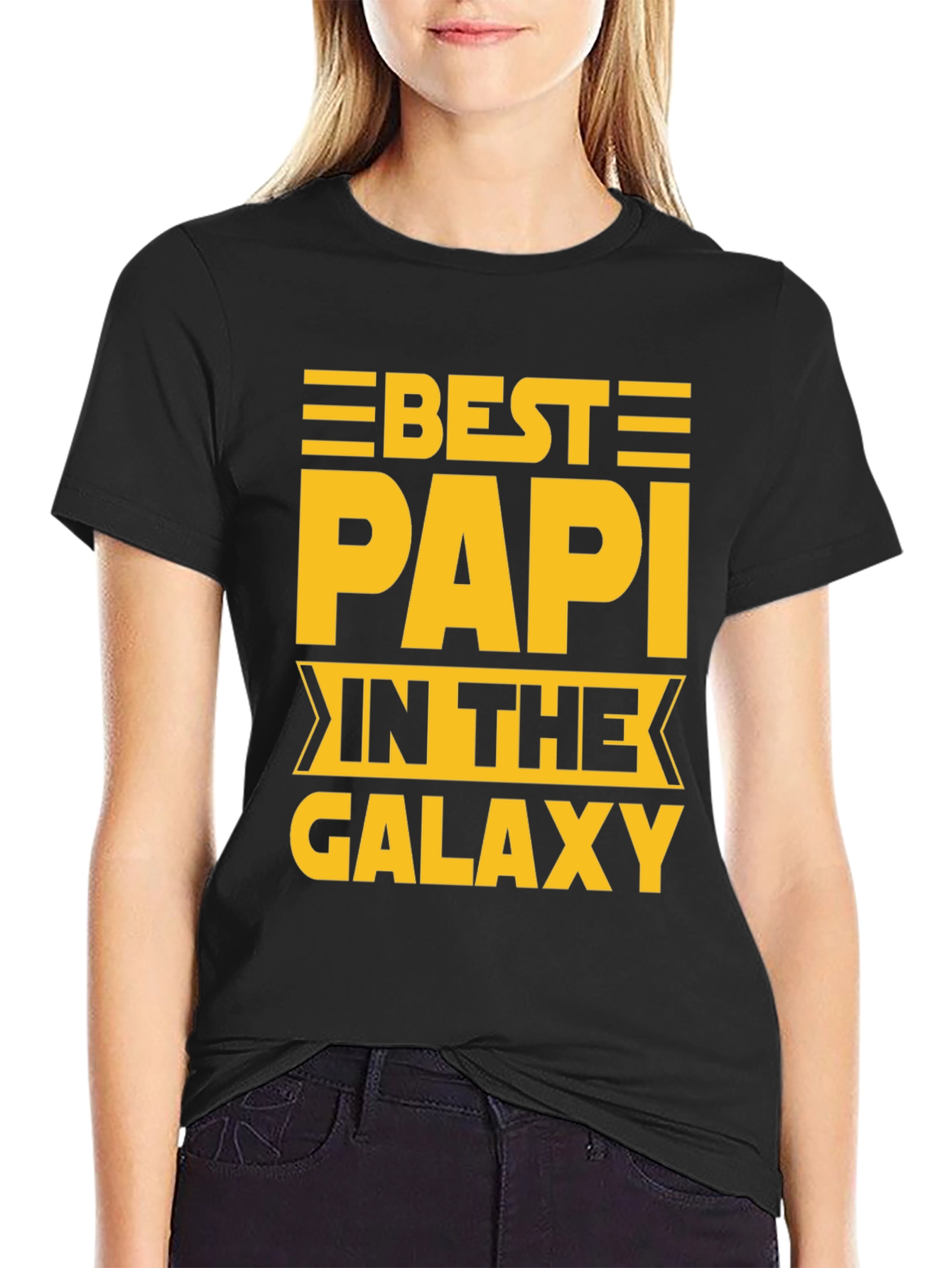 Best Papi in the Galaxy Black T-Shirt