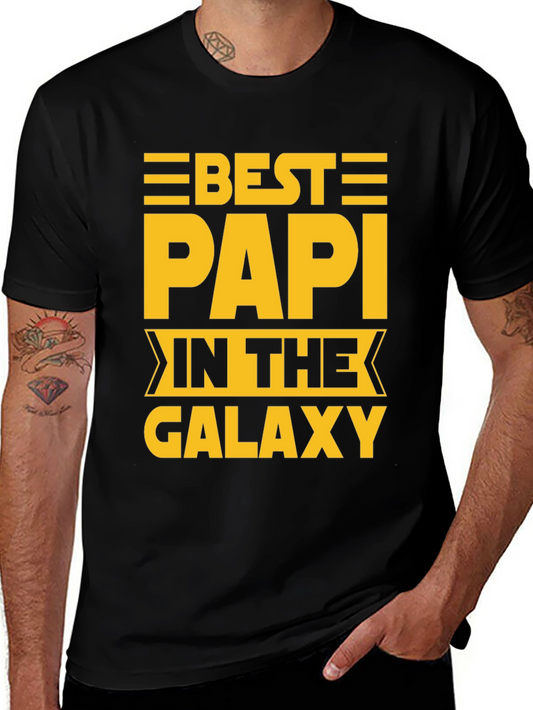 Best Papi in the Galaxy Black T-Shirt