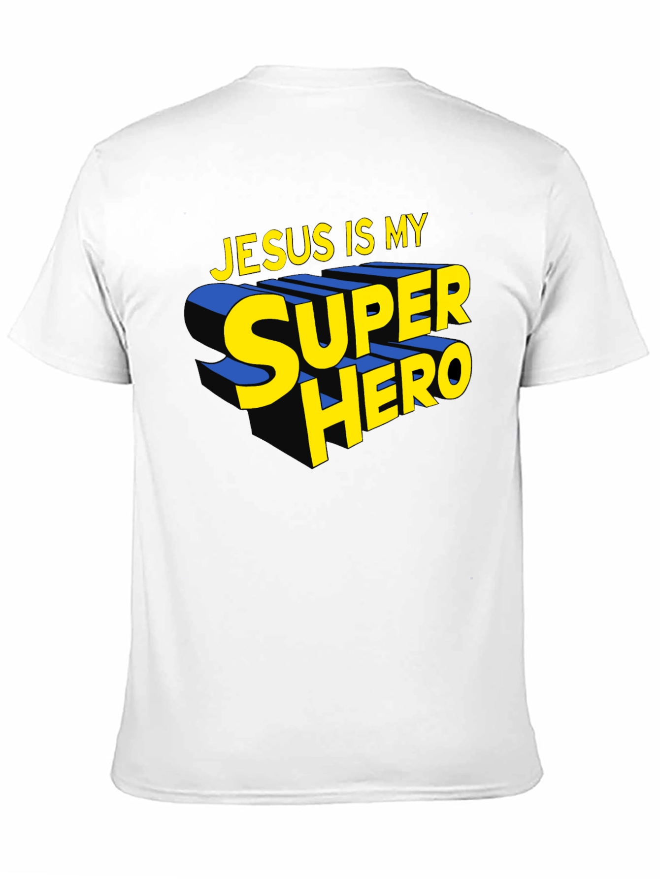 Jesus Is My Superhero Black Graphic Tee
