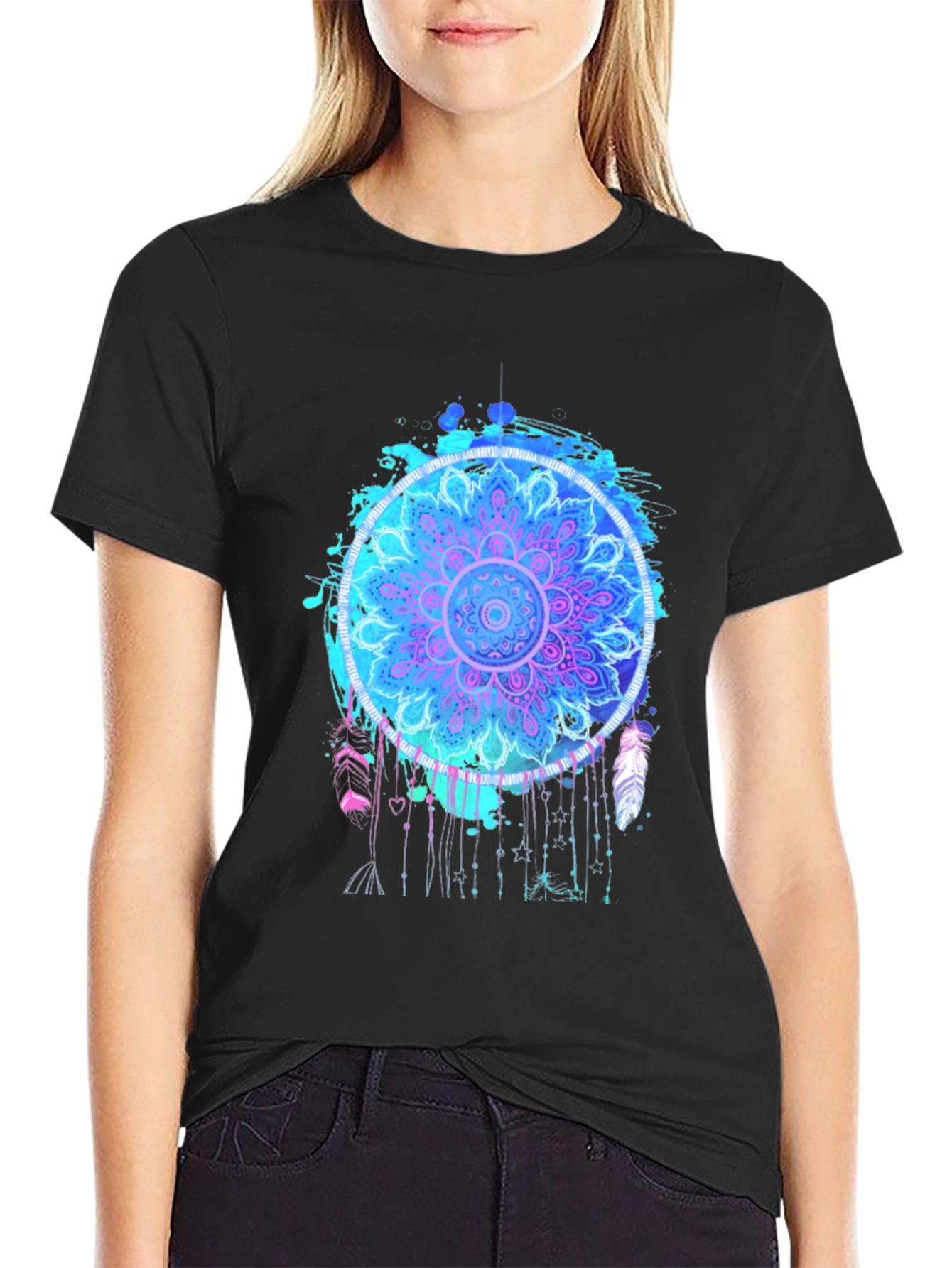 Mandala Dreamcatcher Graphic Tee - Stylish Mens T-Shirt