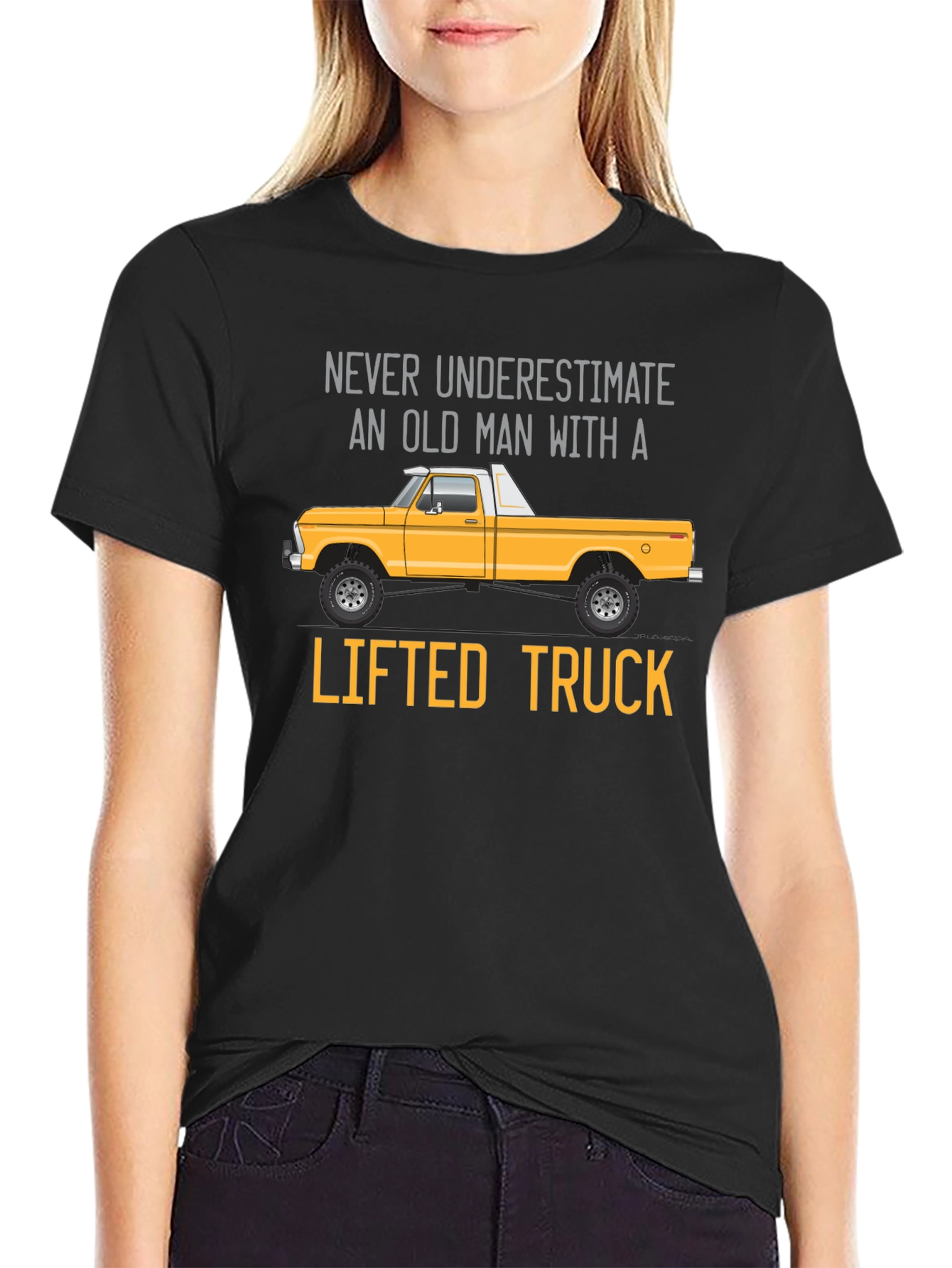 Old Man Lifted Truck Graphic Tee